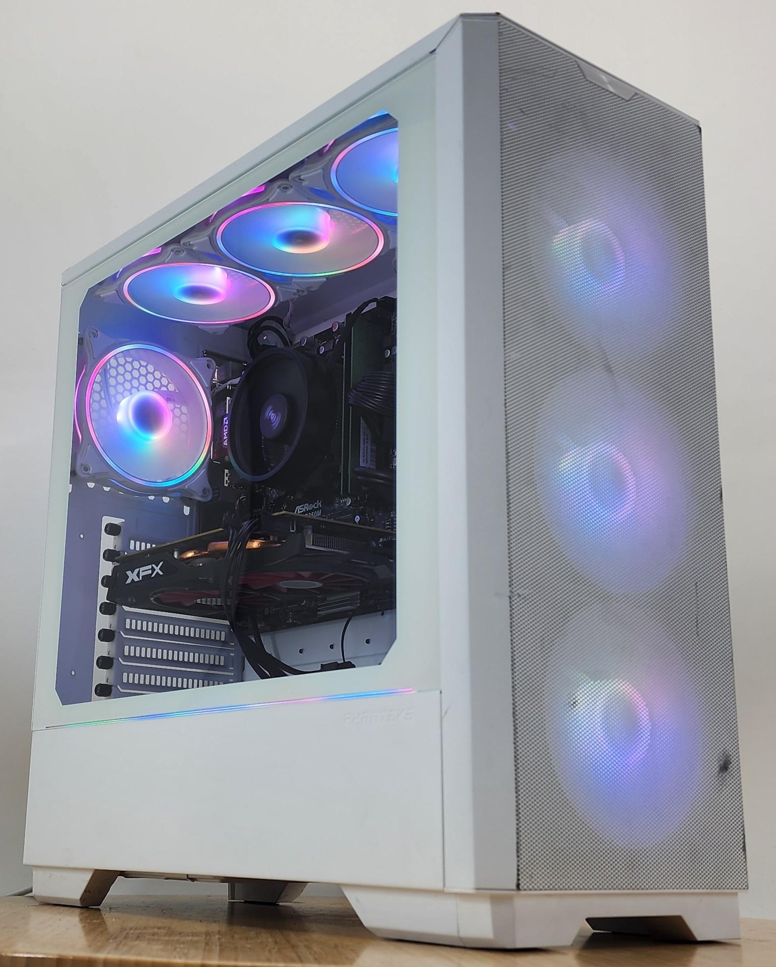 Gaming PC Ryzen 5 1600 8GB RAM 256GB SSD + 500GB HDD RX 470 8GB Win11 Computer