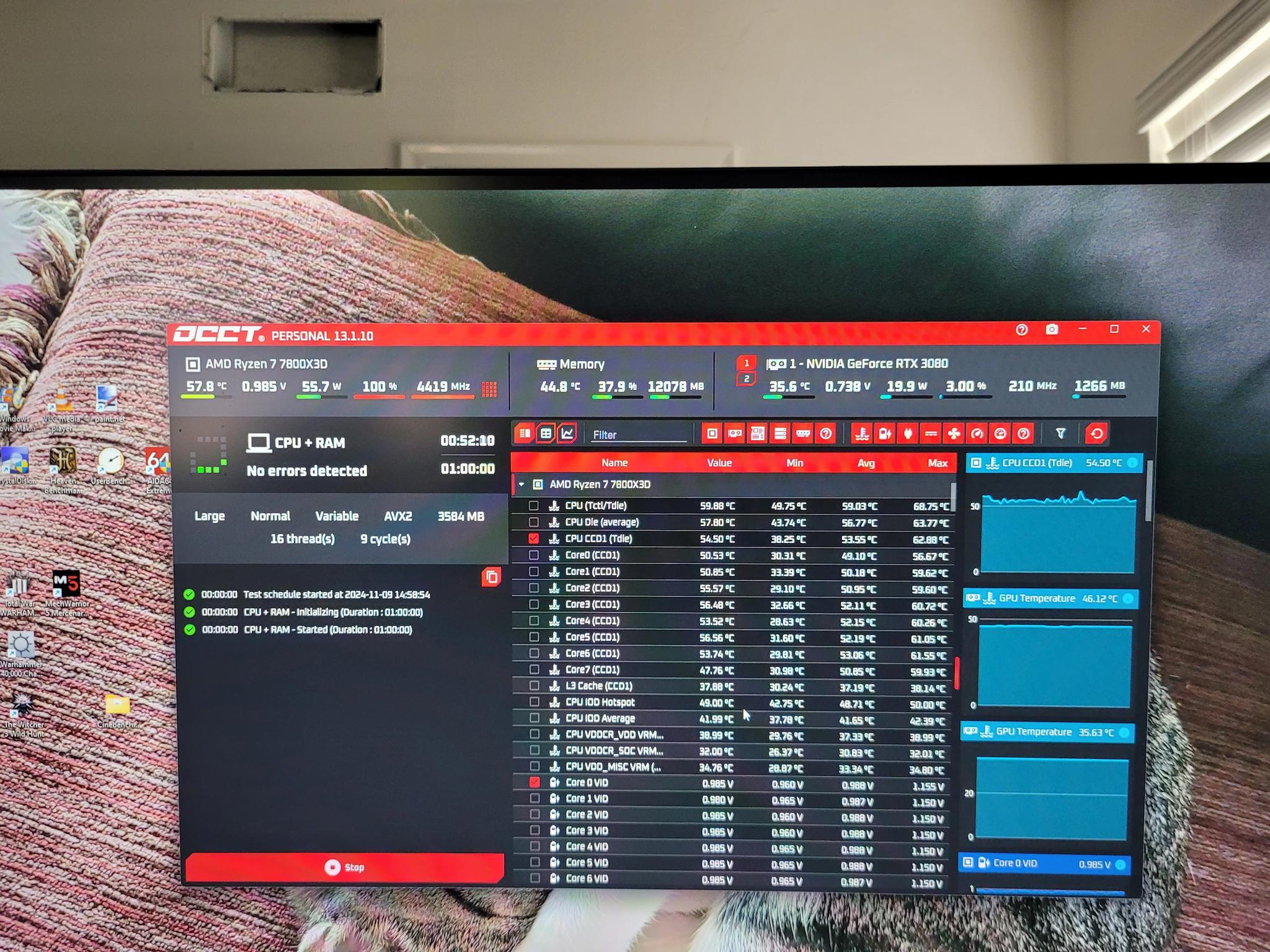 Like new 7800x3D, New Asus B650E Wifi, and New 32GB DDR5 6000 RAM.