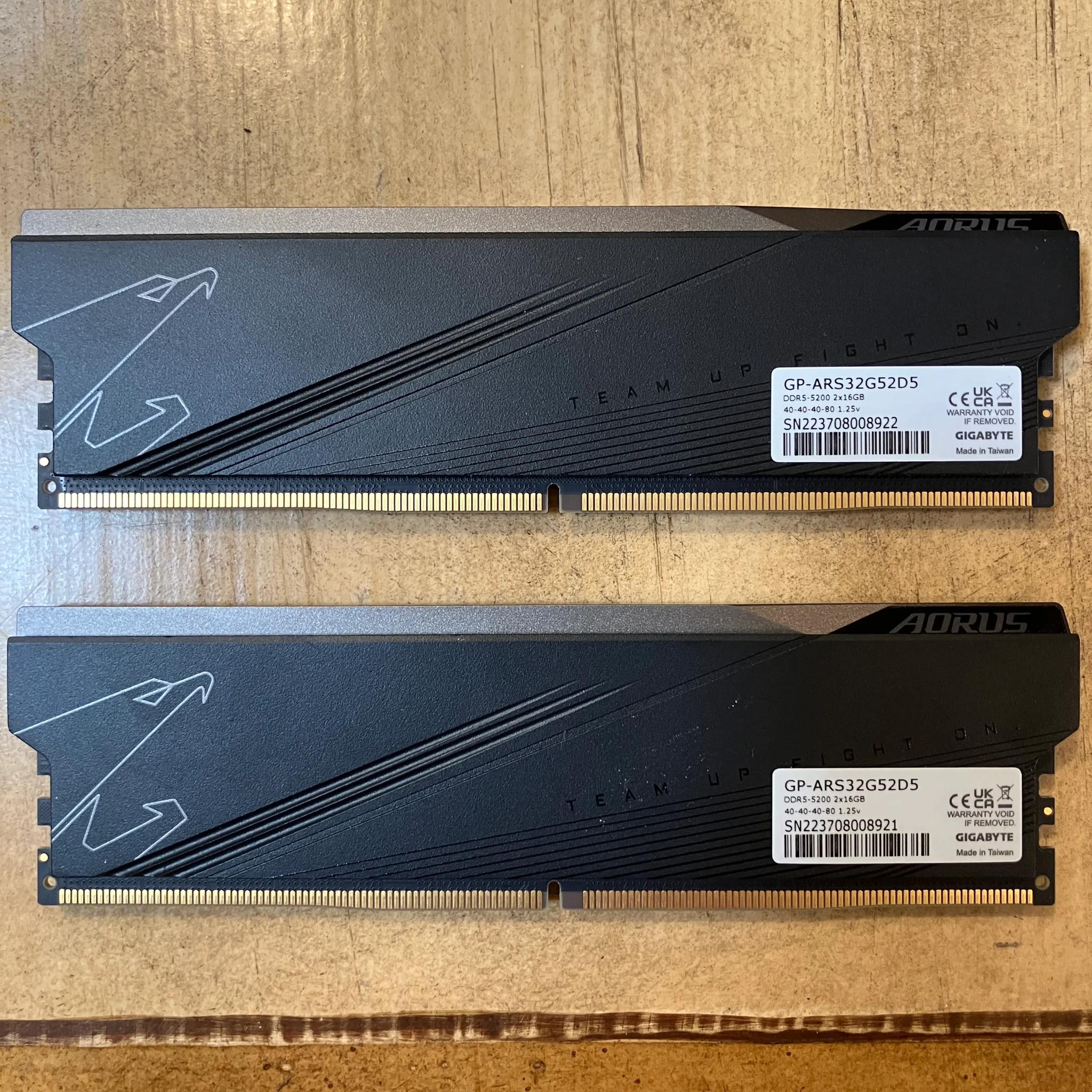 Gigabyte Aorus DDR5 32 GB (2x16GB) 5200 MHz