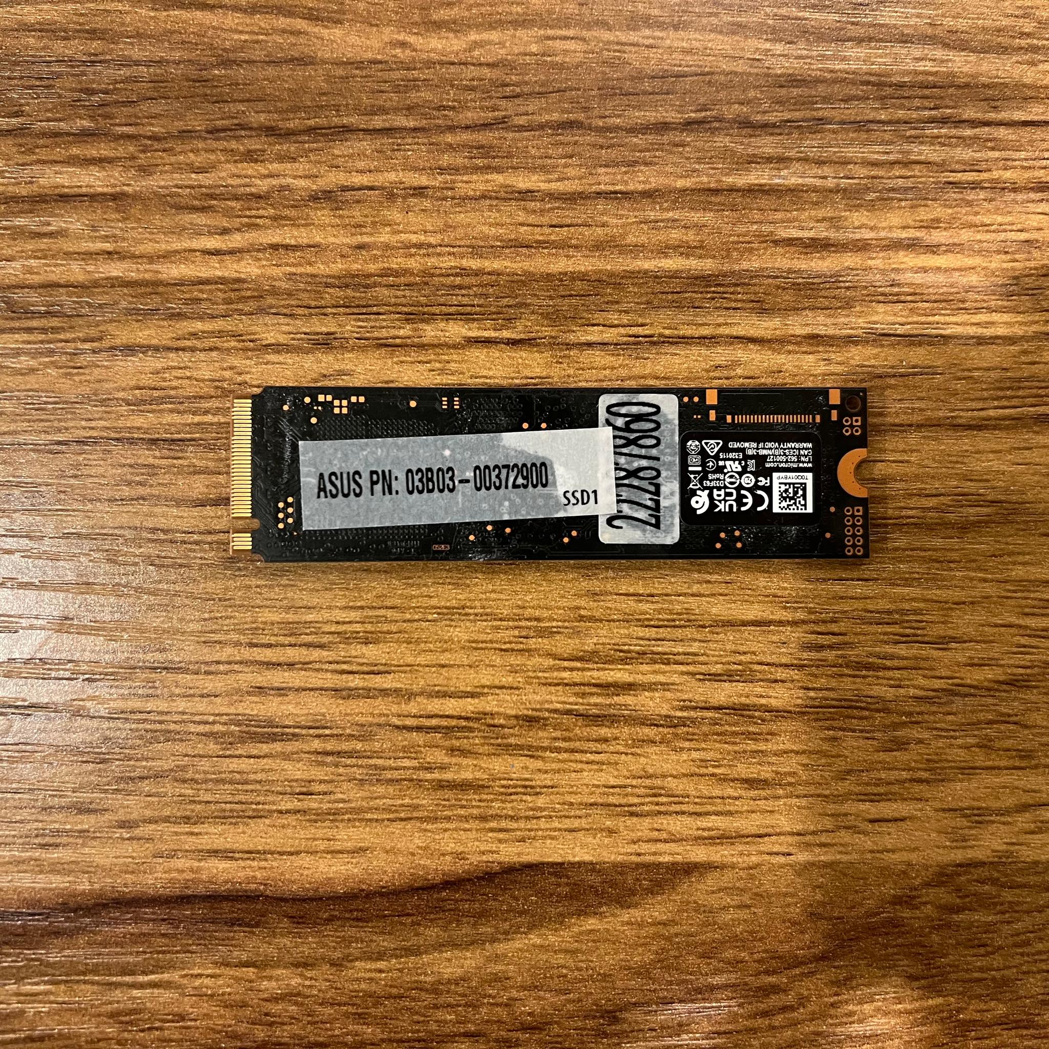 512GB Micron 3400 M.2 NVMe SSD PCI-e Gen 4x4 with TLC NAND Controller