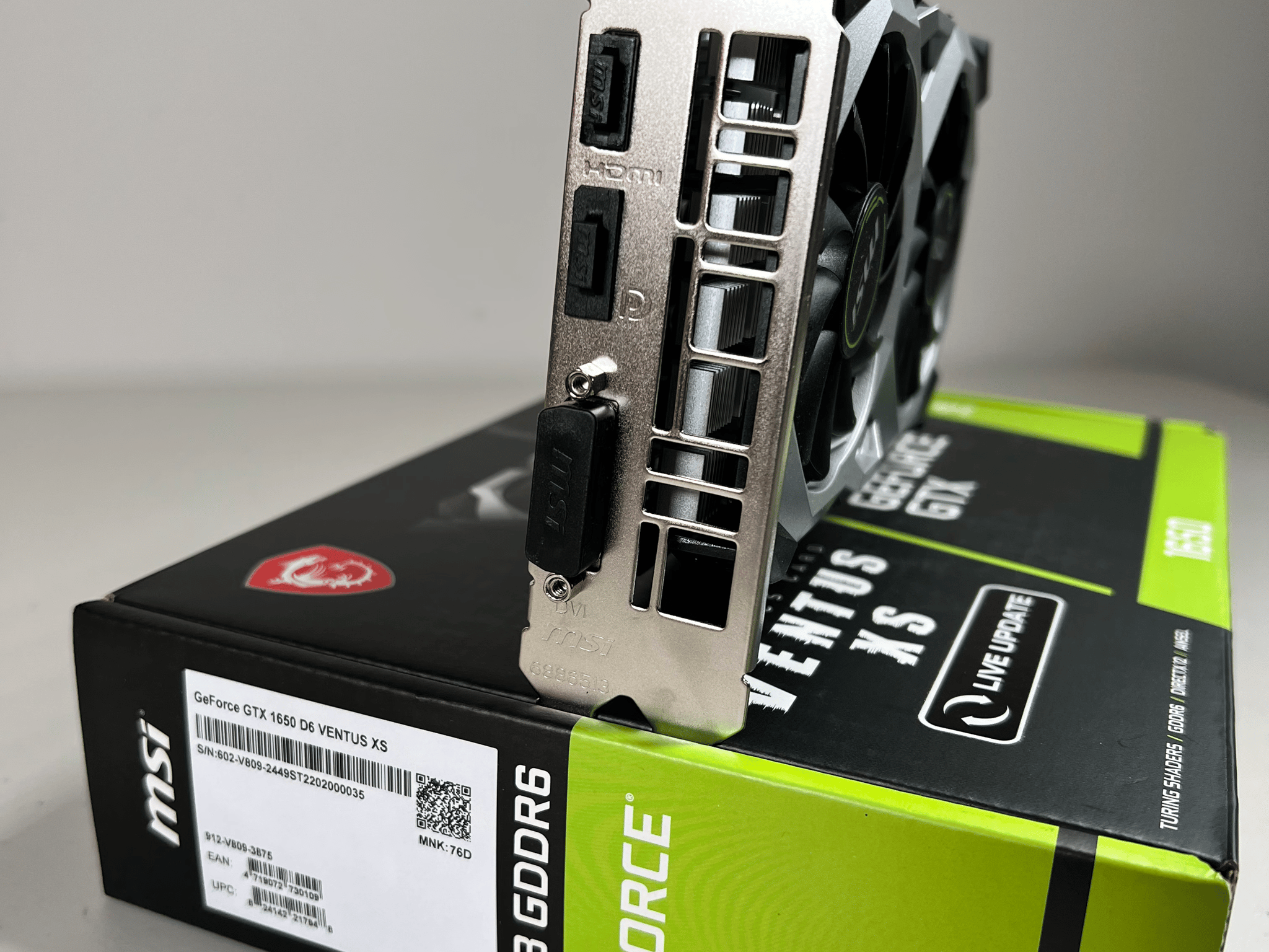 MSI GeForce GTX 1650 4 GB D6 VENTUS XS Video Card