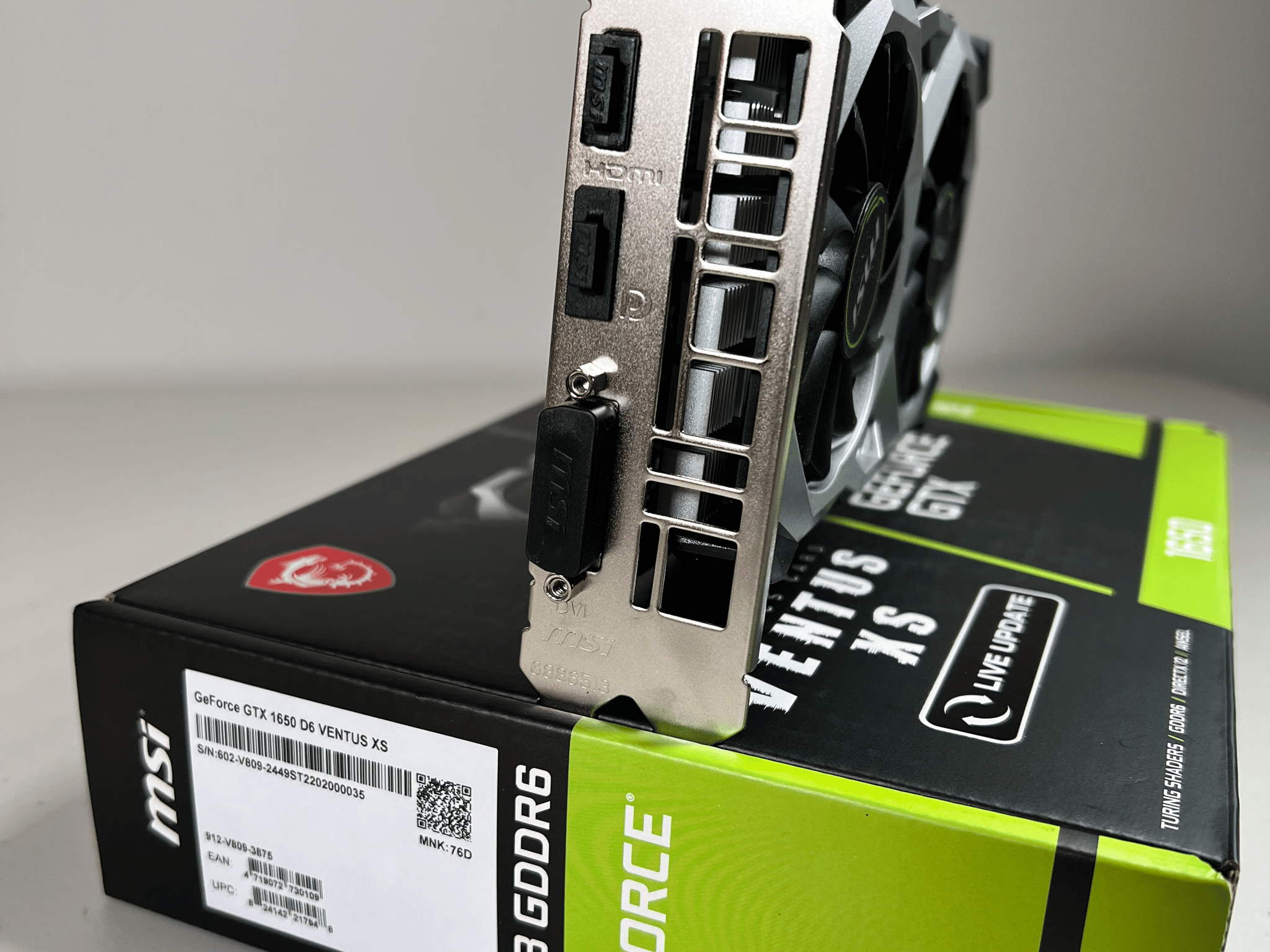 MSI GeForce GTX 1650 4 GB D6 VENTUS XS Video Card