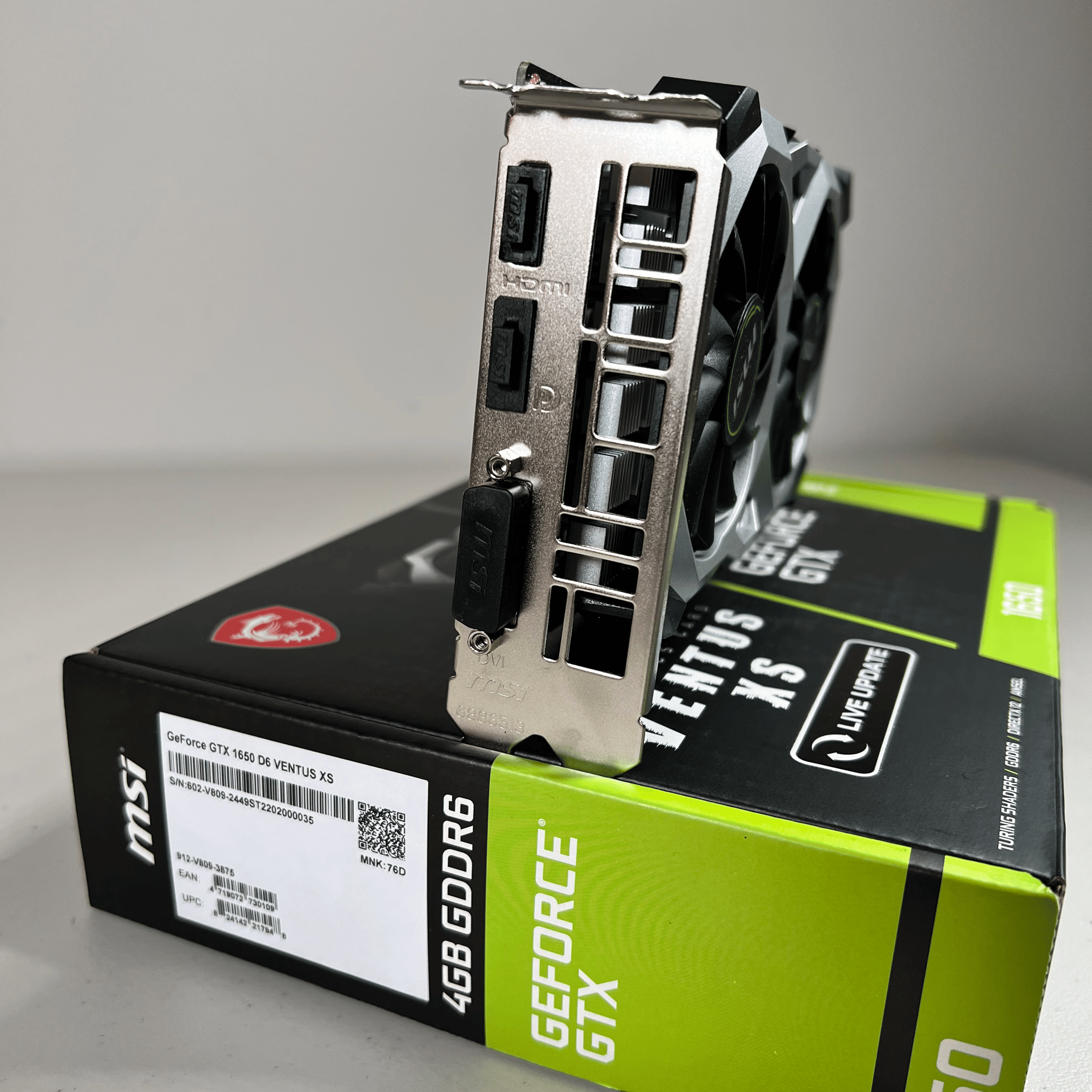 MSI GeForce GTX 1650 4 GB D6 VENTUS XS Video Card