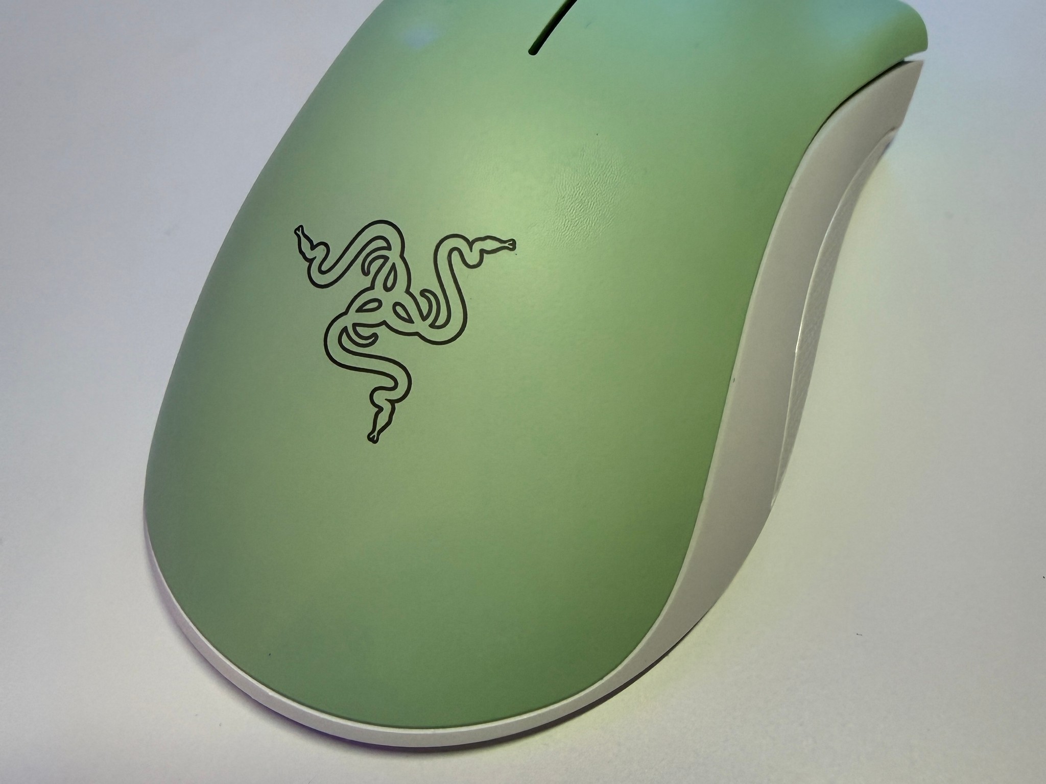 Razer DeathAdder Essential  Wired Gaming Optical Mouse, Custom White/Mint Green.