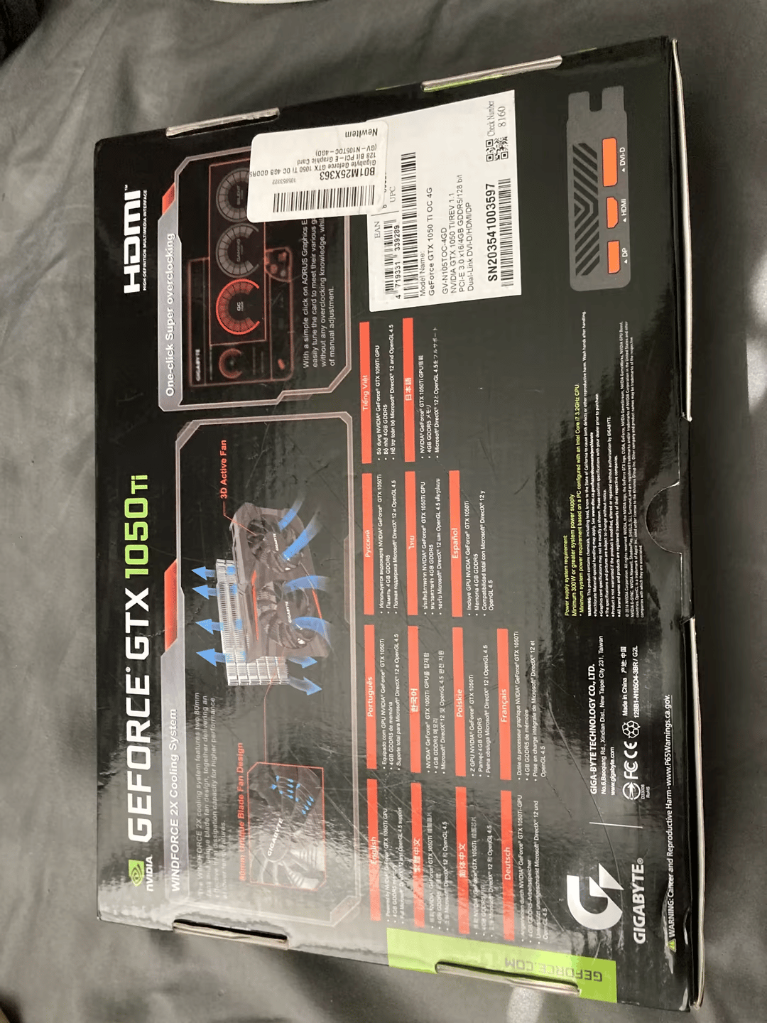 USED. (3 months) GTX 1050 Ti 