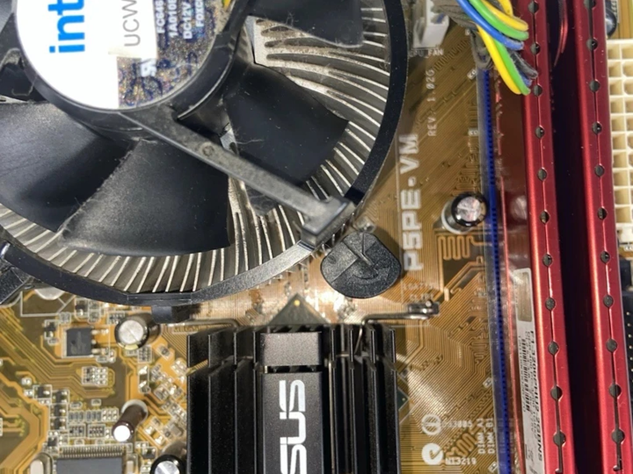ASUS P5PE-VM MicroATX LGA775 TESTED Motherboard w/ I/O Shield Celeron D 2GB RAM
