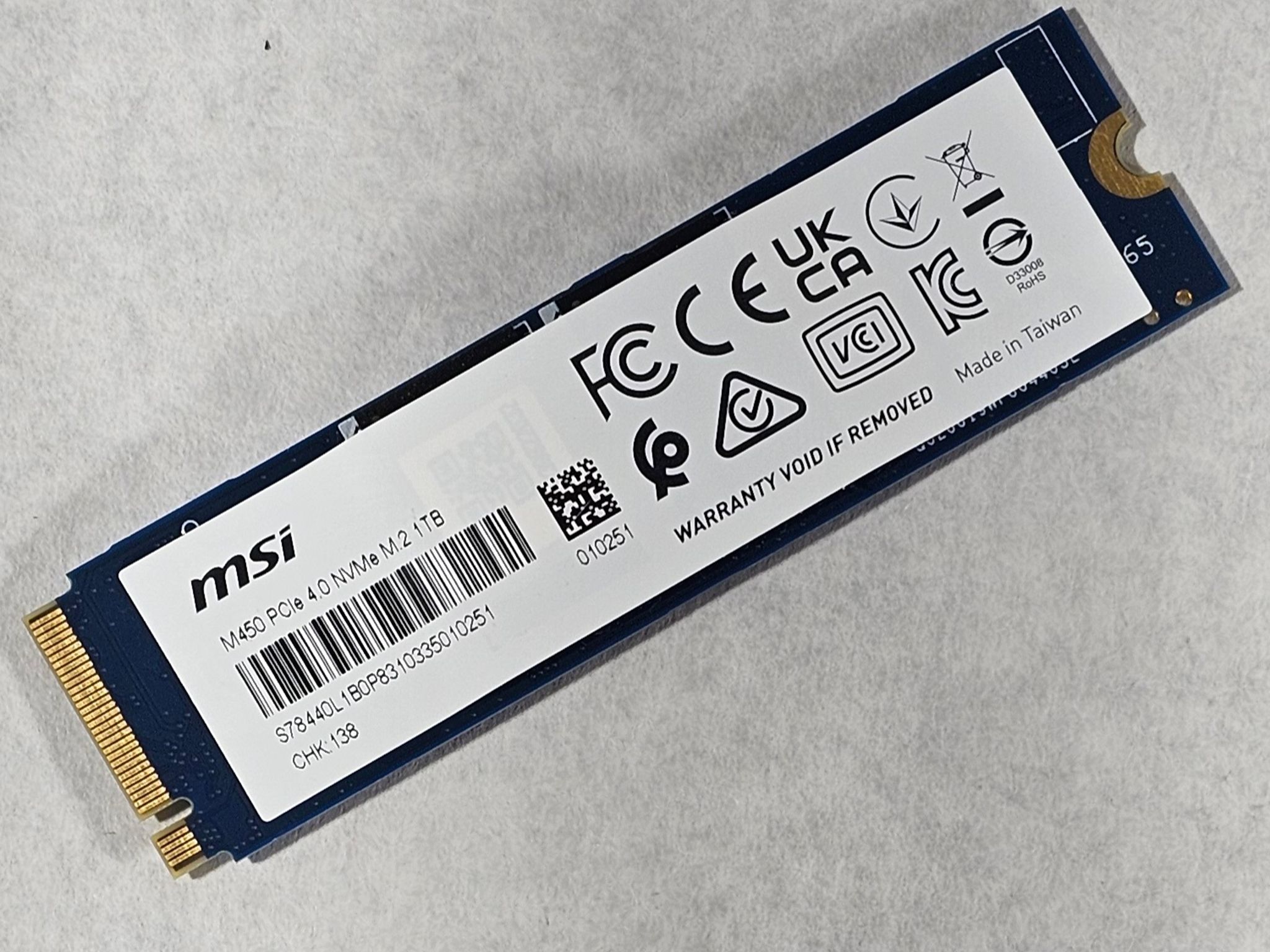 1TB NVMe M.2 SSD MSI Spatium M450 | Jawa