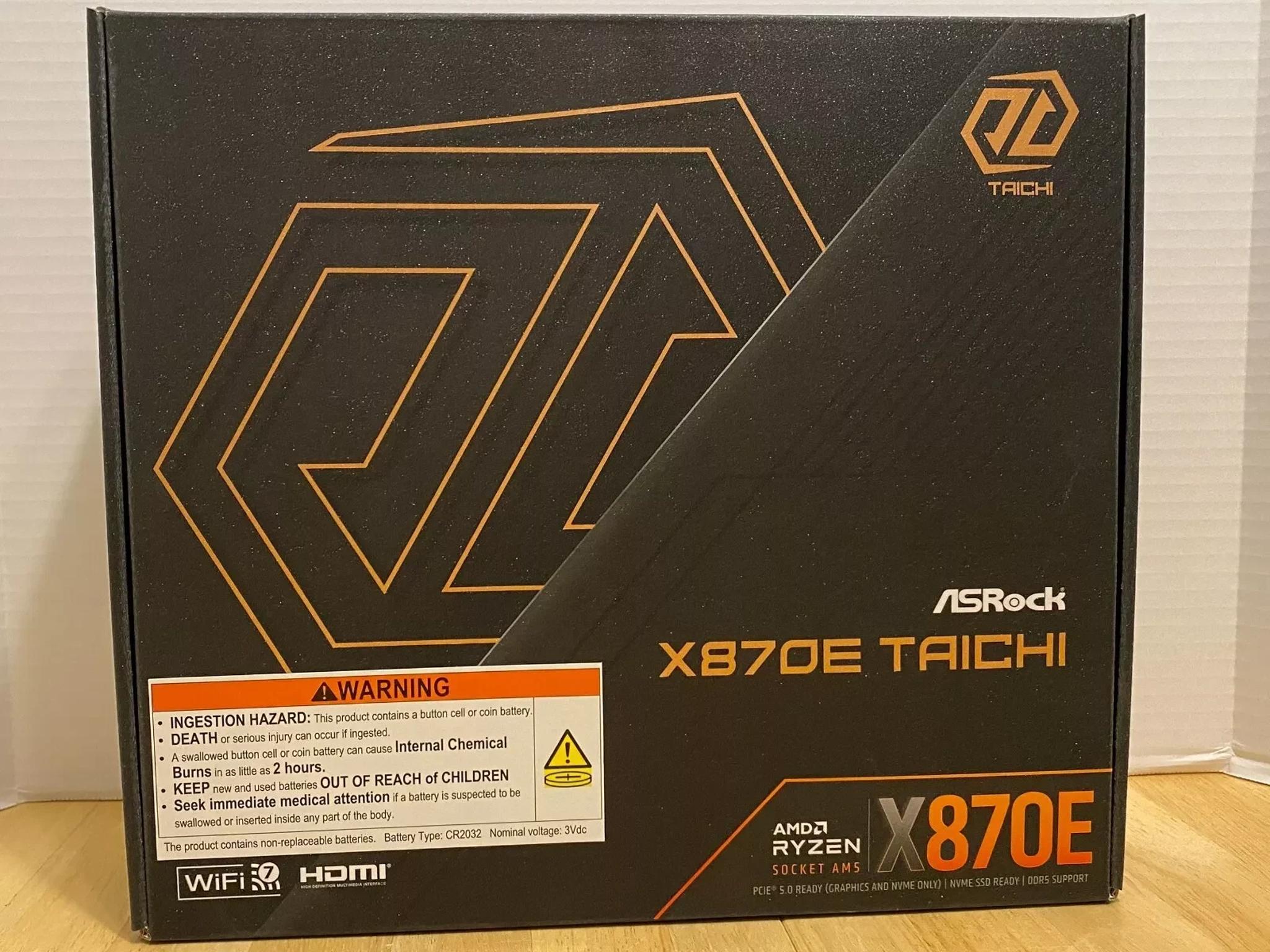 Open Box ASRock X870E TAICHI AM5 AMD Extended ATX Motherboard