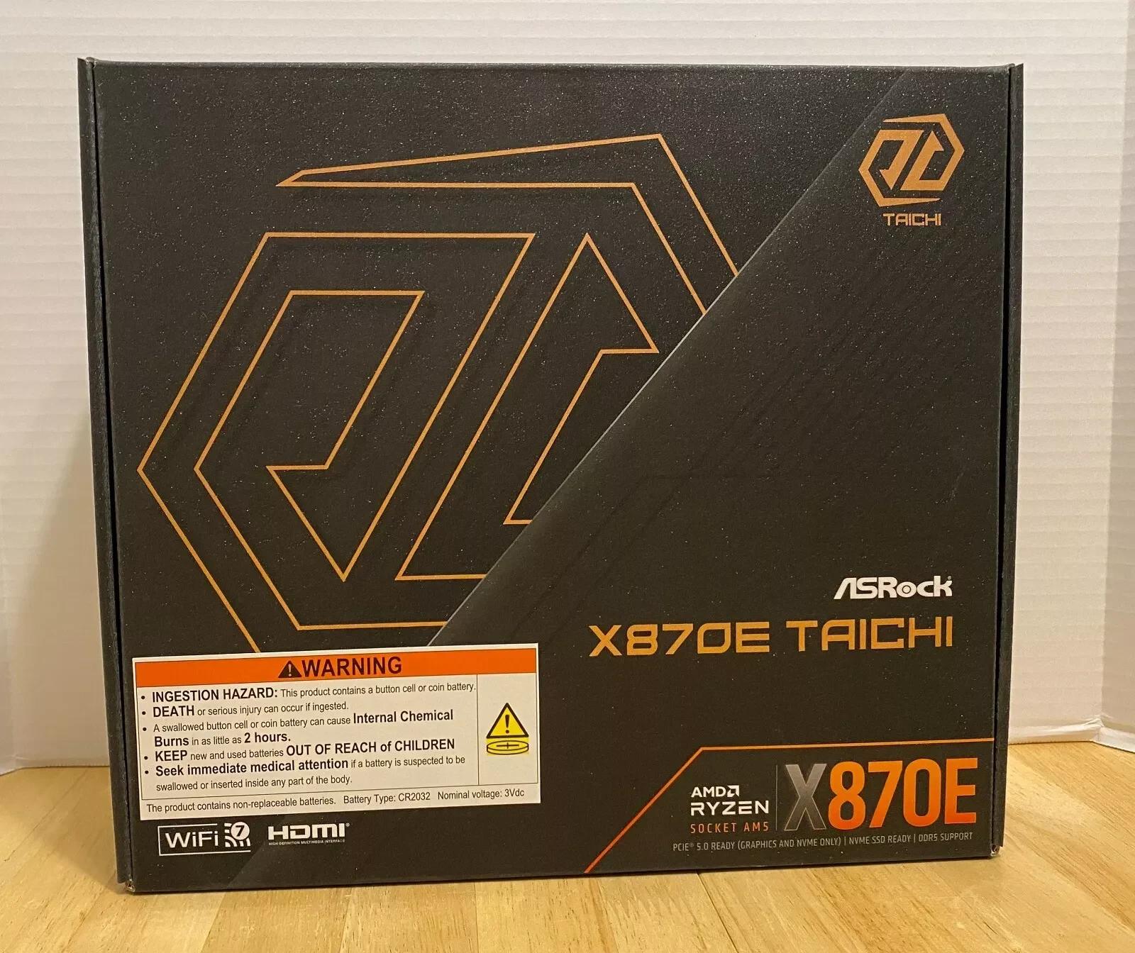Open Box ASRock X870E TAICHI AM5 AMD Extended ATX Motherboard