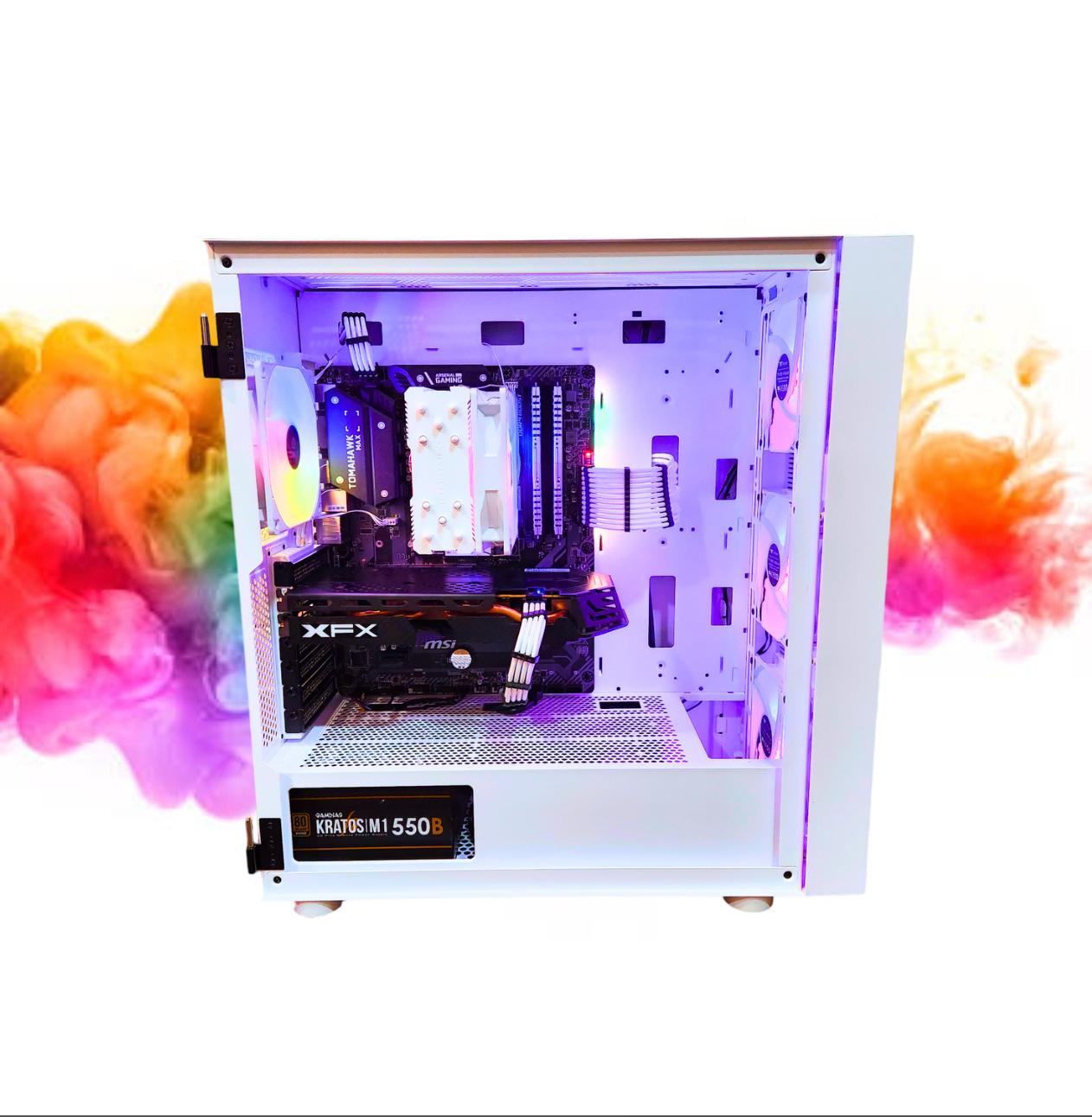 SALE: RX 580 8GB + Ryzen 7 + 512GB SSD + 16GBs RAM + 5 RGB Fans ( White RGB Gaming PC )