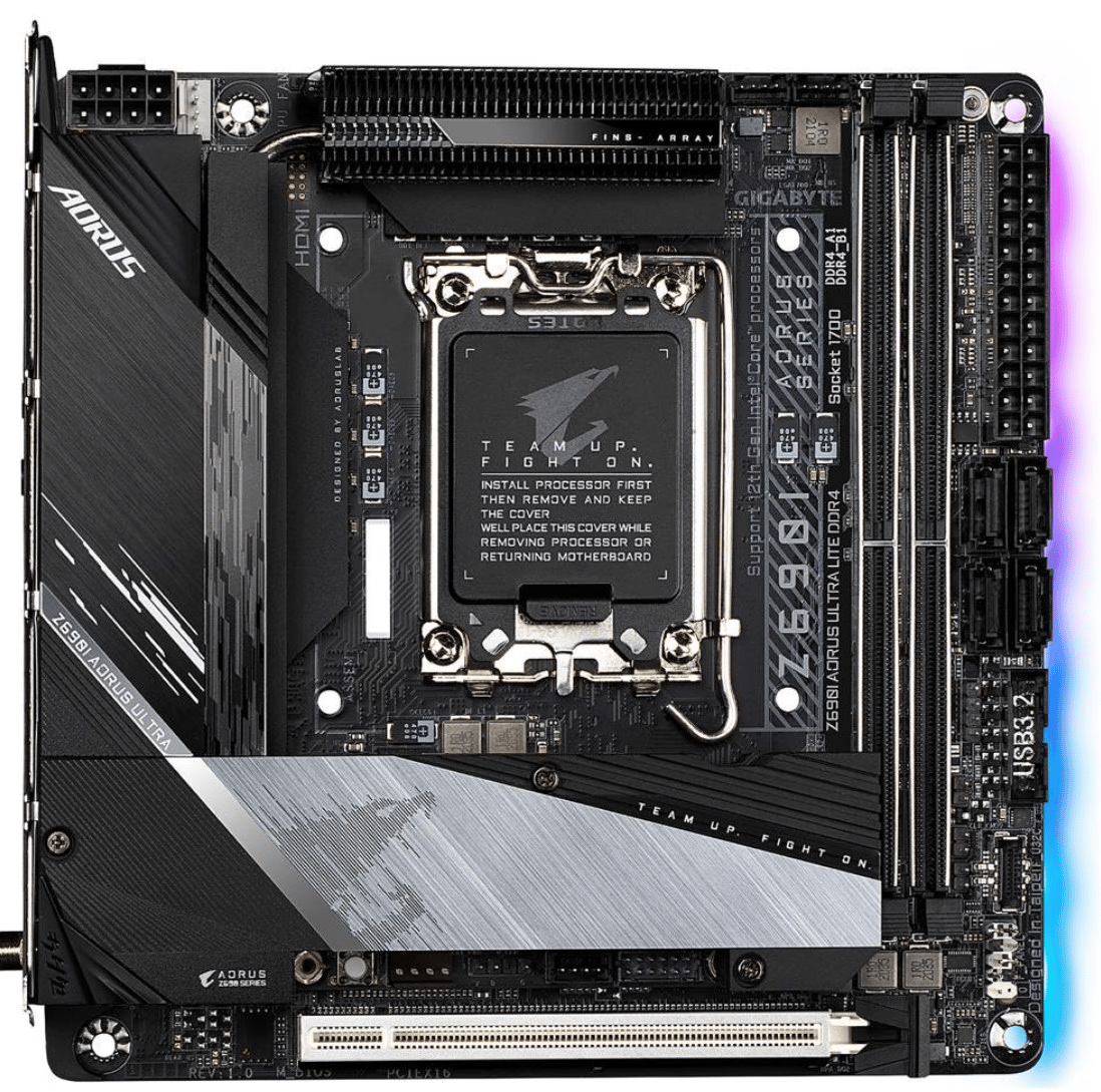 GIGABYTE Z690I AORUS ULTRA LITE DDR4 (rev. 1.0) LGA 1700 Intel Z690 Mini ITX Intel Motherboard