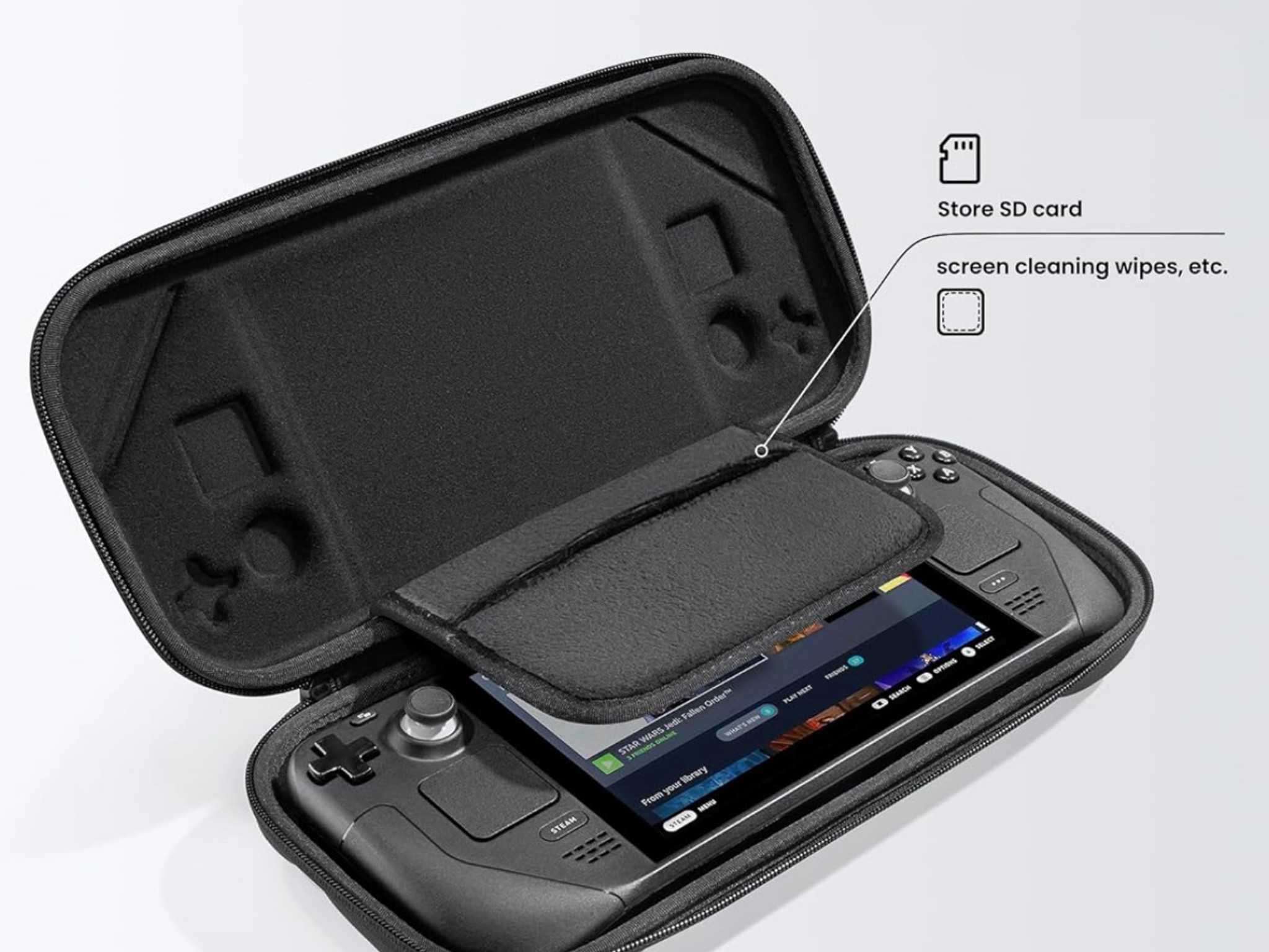 tomtoc Carrying Case Compatible with Steam Deck/Steam Deck OLED, Protective case