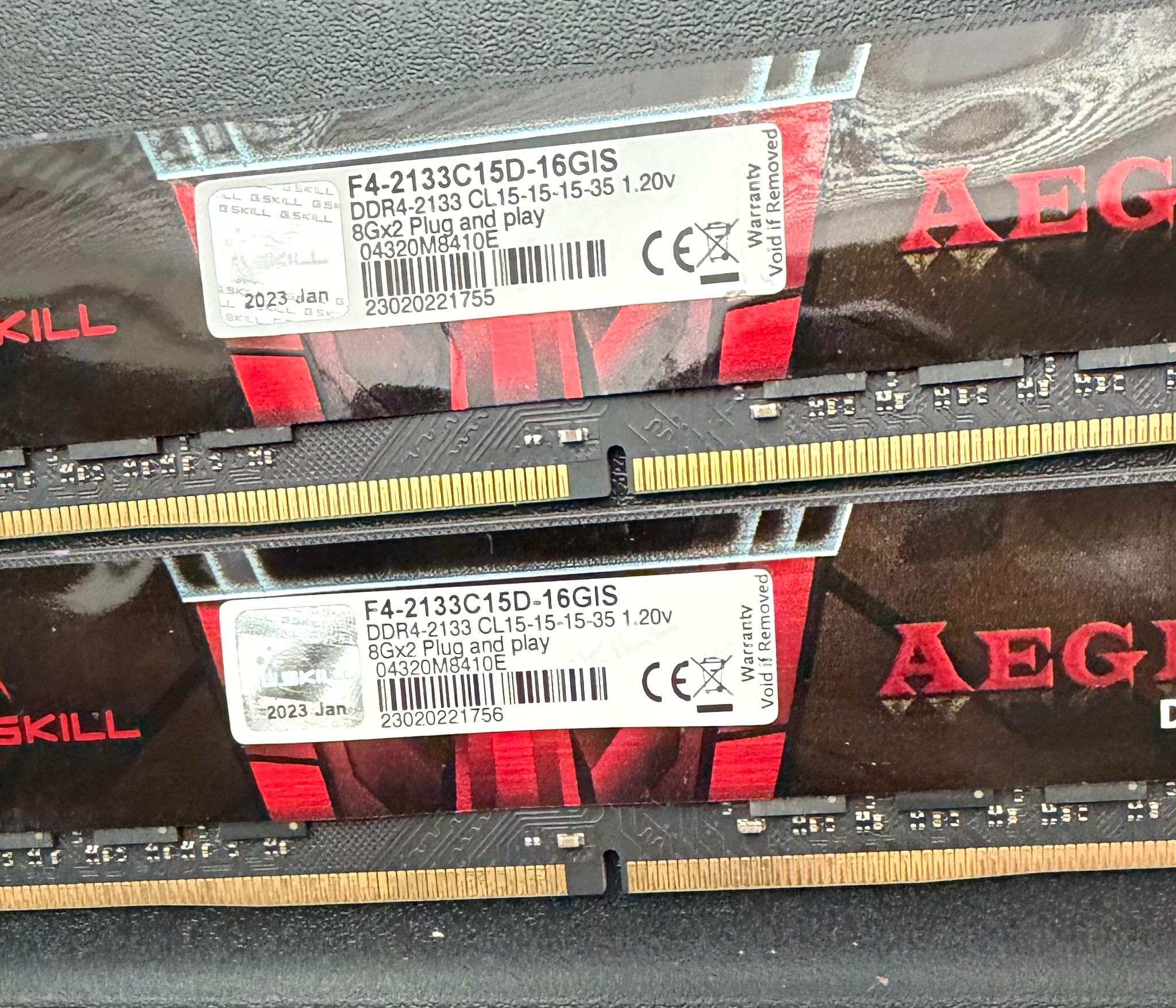 16gb DDR4 2133Mhz 8gb x2 G. Skill AEGIS