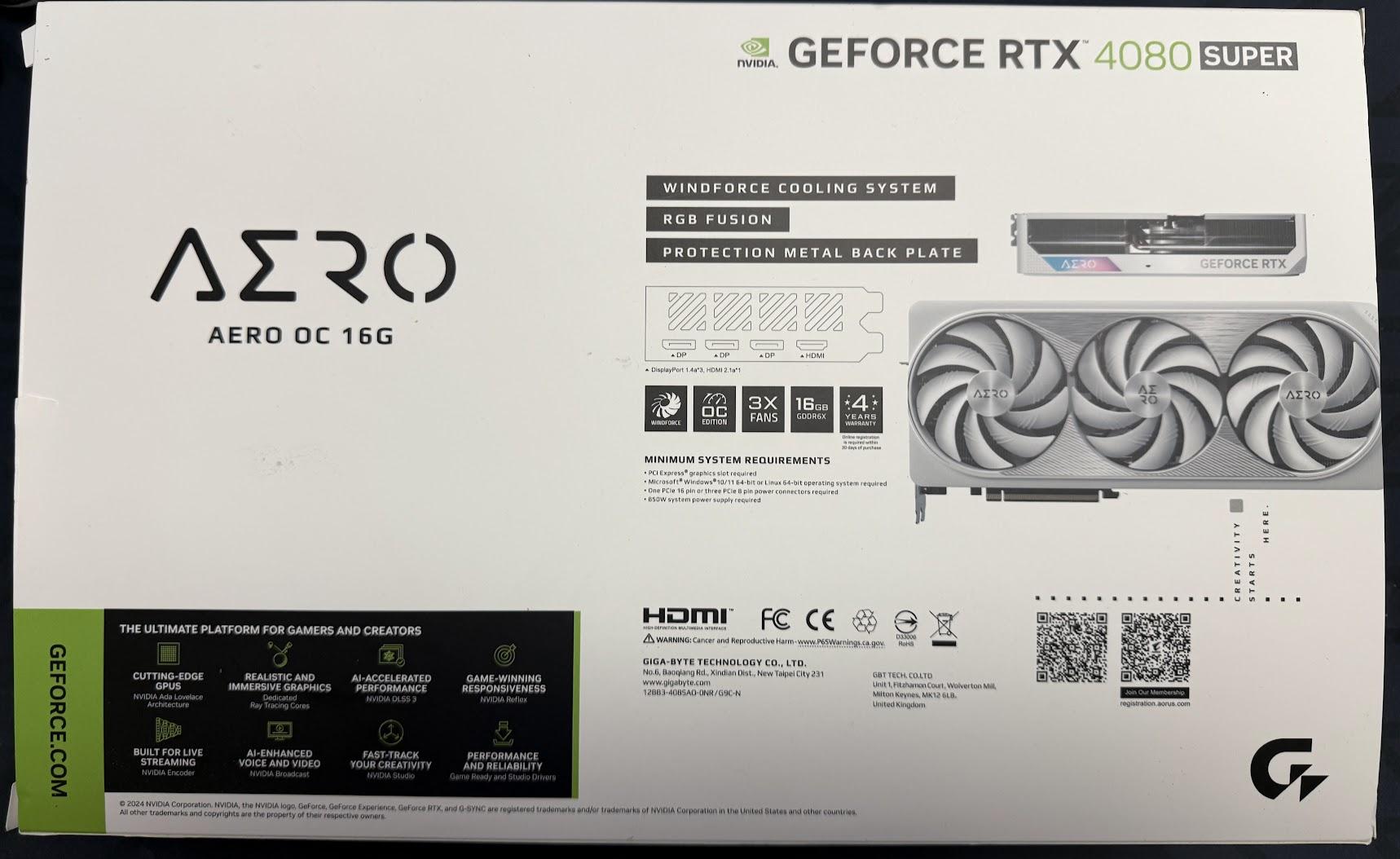 *BRAND NEW* Gigabyte AERO GeForce RTX 4080 Super (White)