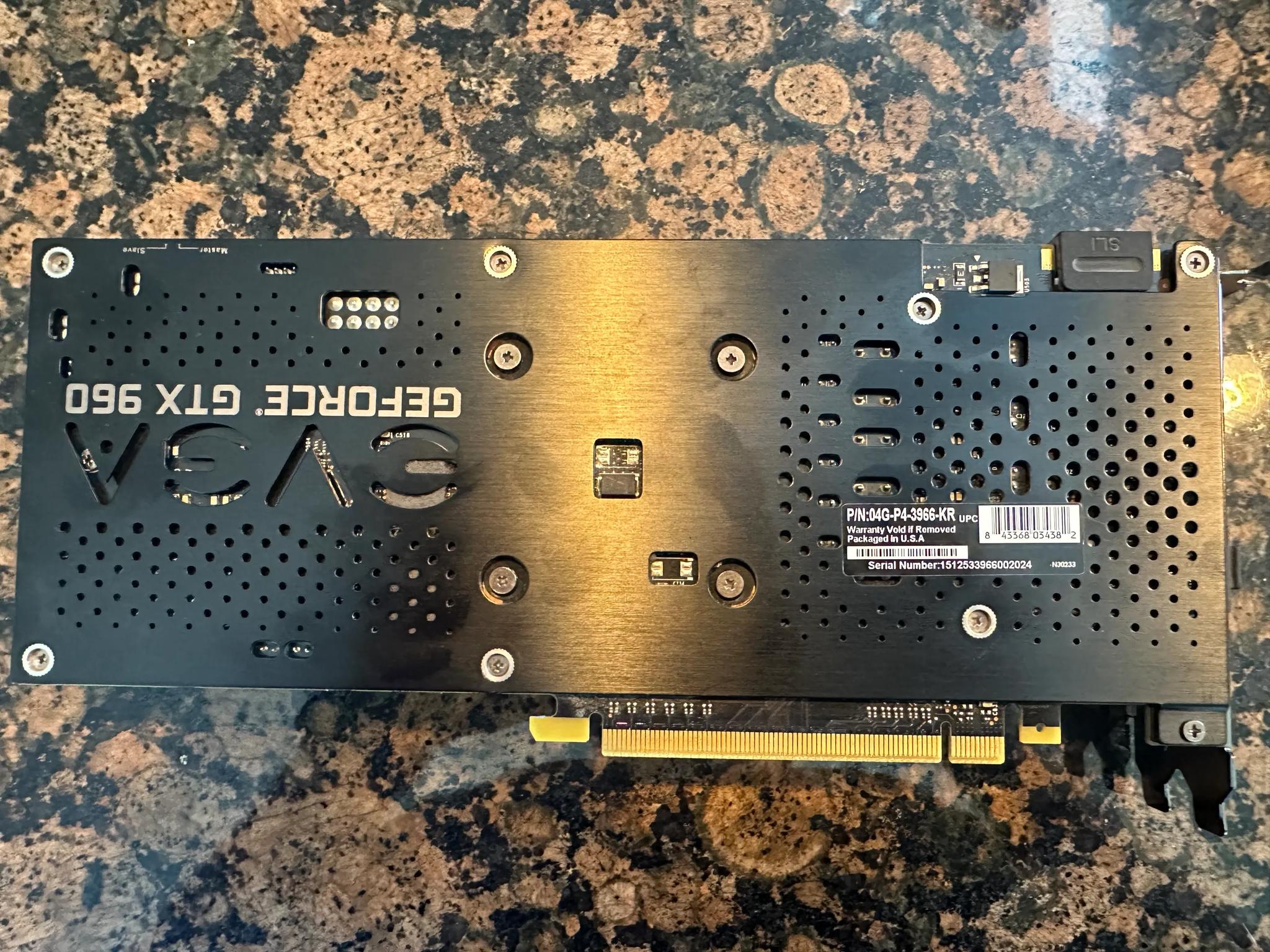 EVGA Geforce GTX 960 4MB GPU for sale