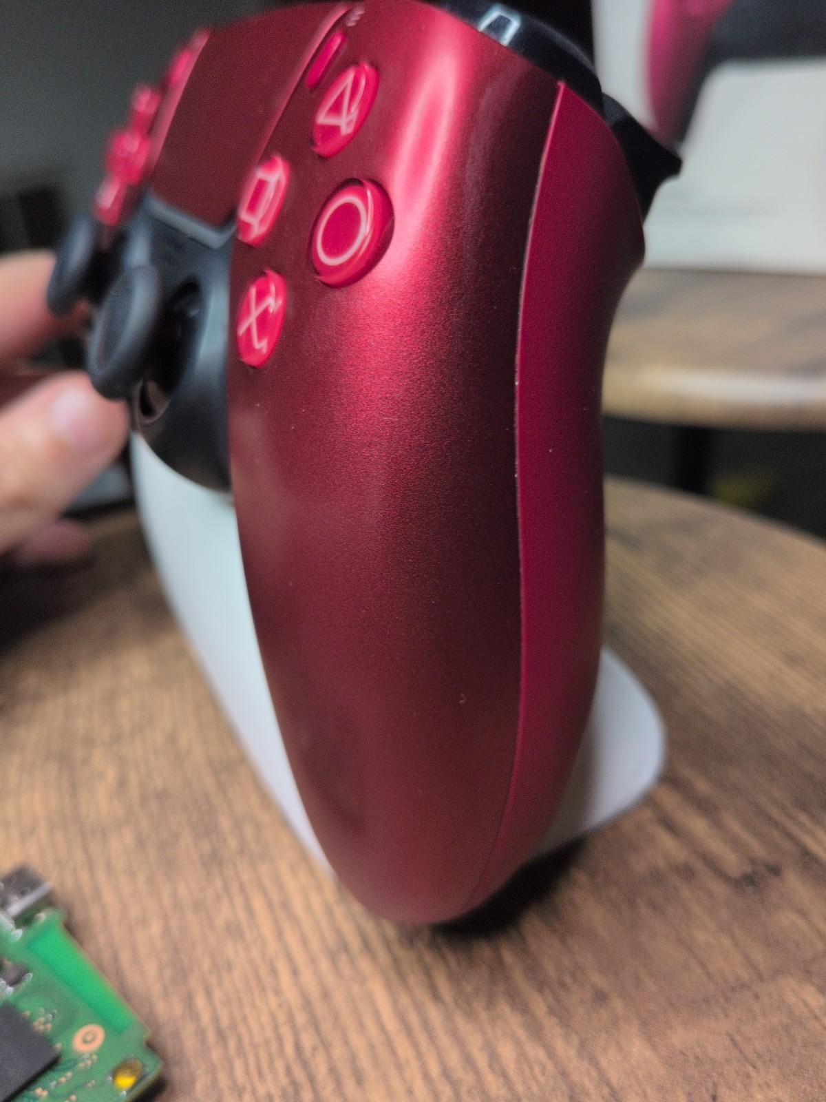 PlayStation 5 DualSense Wireless Controller- Volcanic Red Ksilver TMR JOYSTICKS