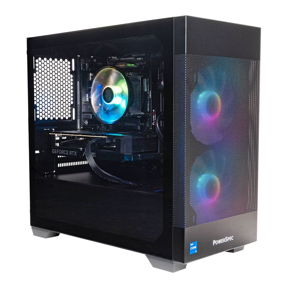 PowerSpec G240 Gaming PC - Core i5-14400F | XFX RX 6750 XT 12GB | 16GB DDR5 | 1TB NVMe