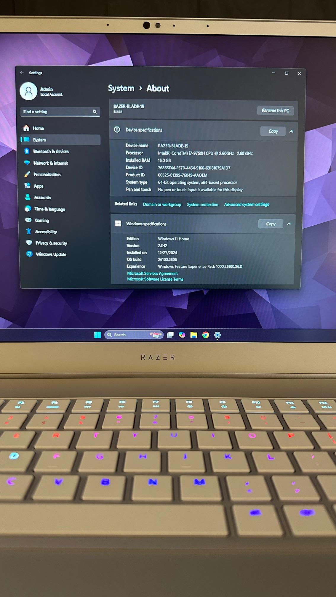 Razer Blade Advanced 15" - Gaming Laptop 2019 Intel i7-9750H | RTX 2070 Max-Q | 16GB RAM | 1TB SSD