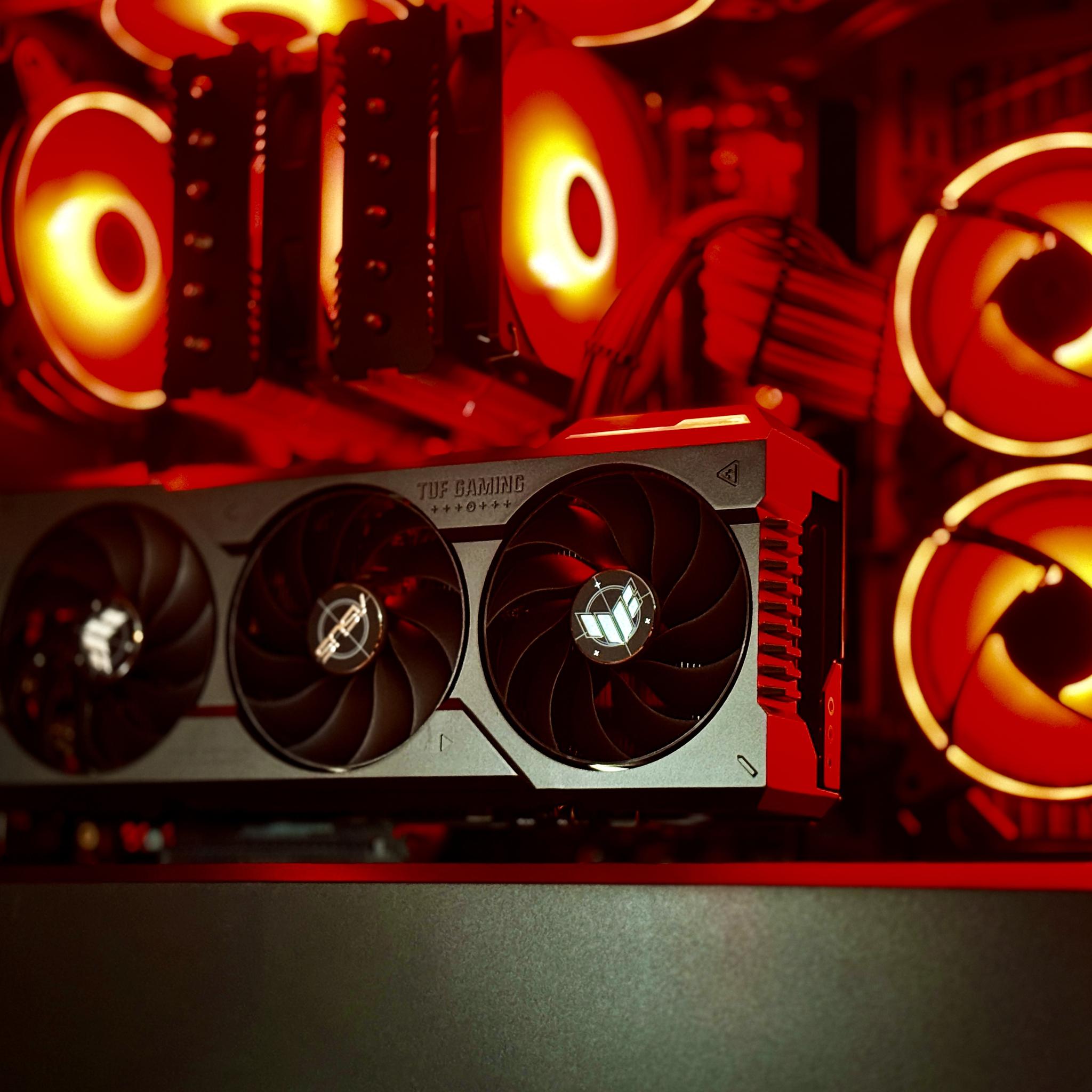 ♦️Onyx Red♦️ RTX 4070 Ti Super / AMD R7 7800X3D / 2TB NVME / 32GB RAM / Air Cooled / Windows 11 Pro