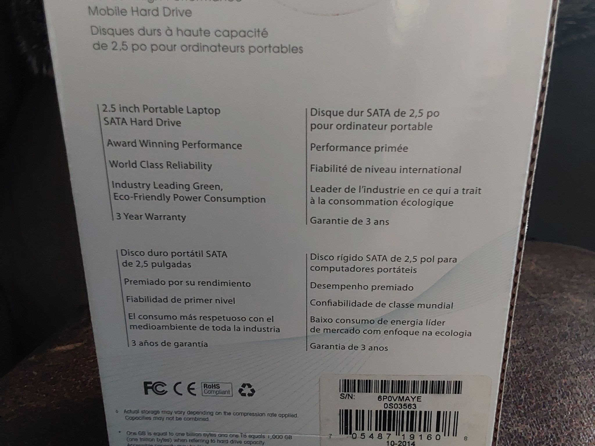 NEW HGST (Hitachi) Travelstar 1TB SATA 2.5” Internal Mobile/Laptop Hard Drive