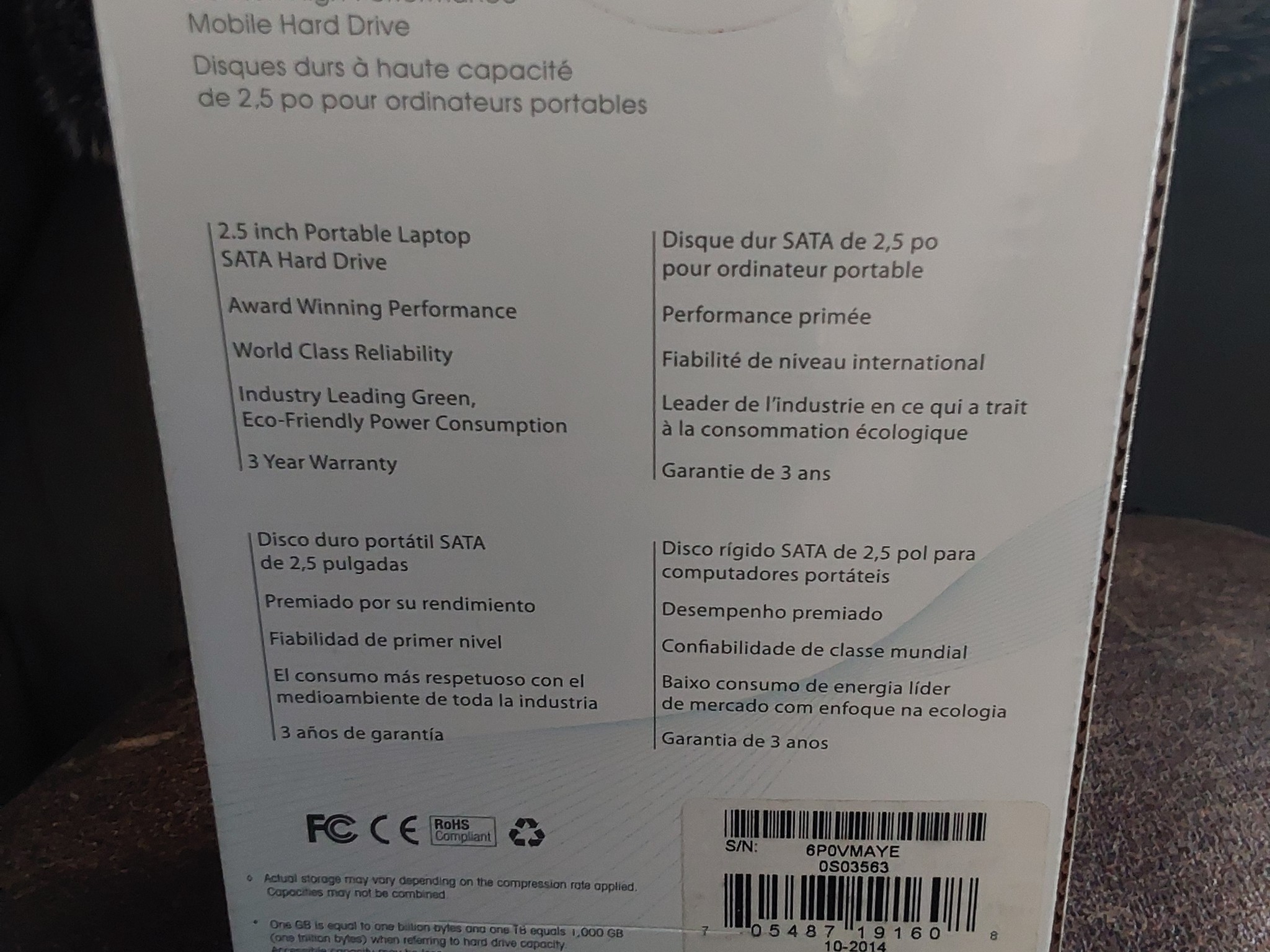 NEW HGST (Hitachi) Travelstar 1TB SATA 2.5” Internal Mobile/Laptop Hard Drive