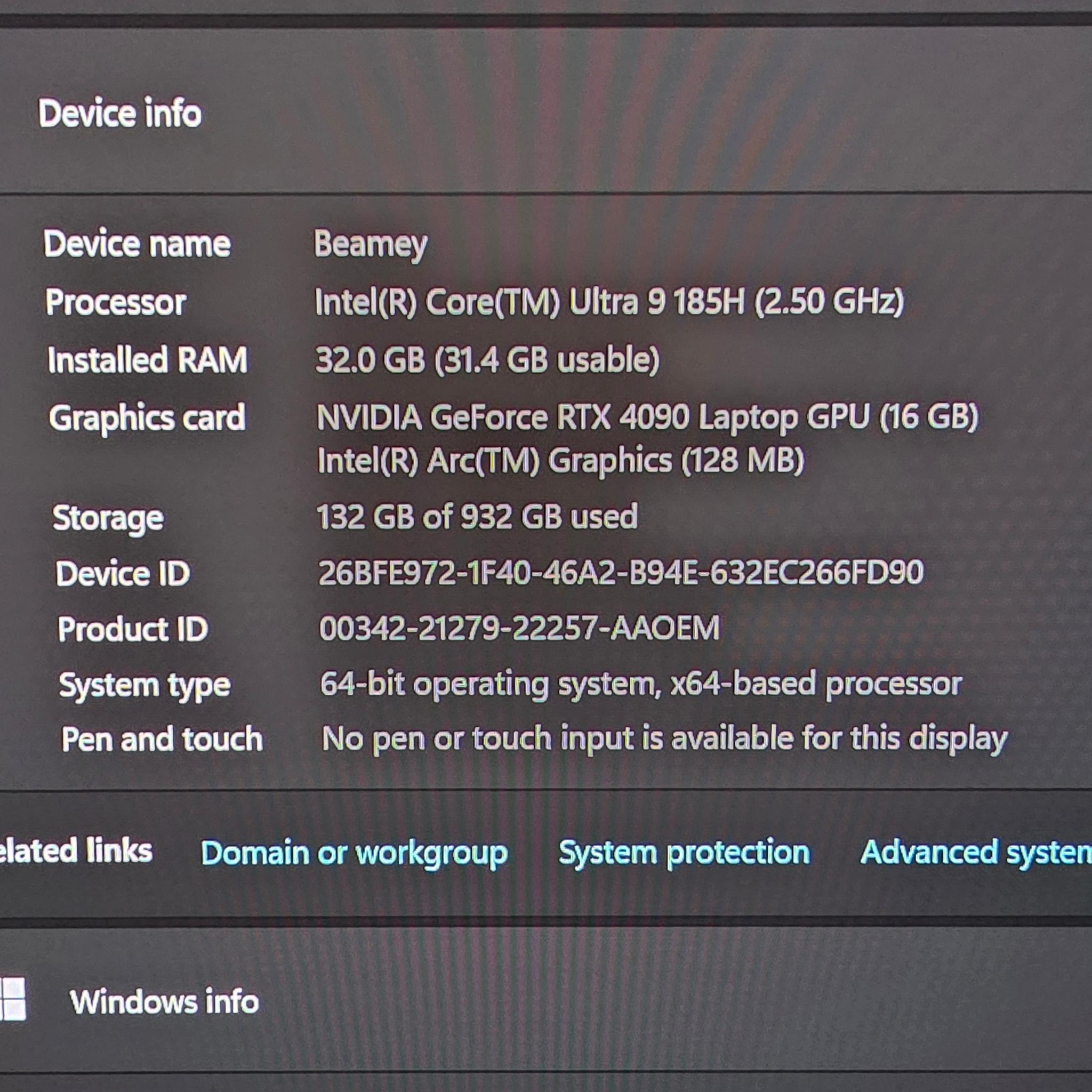 Rog Zephyrus g16 Intel ultra 9/ 32gb ram/ rtx4090