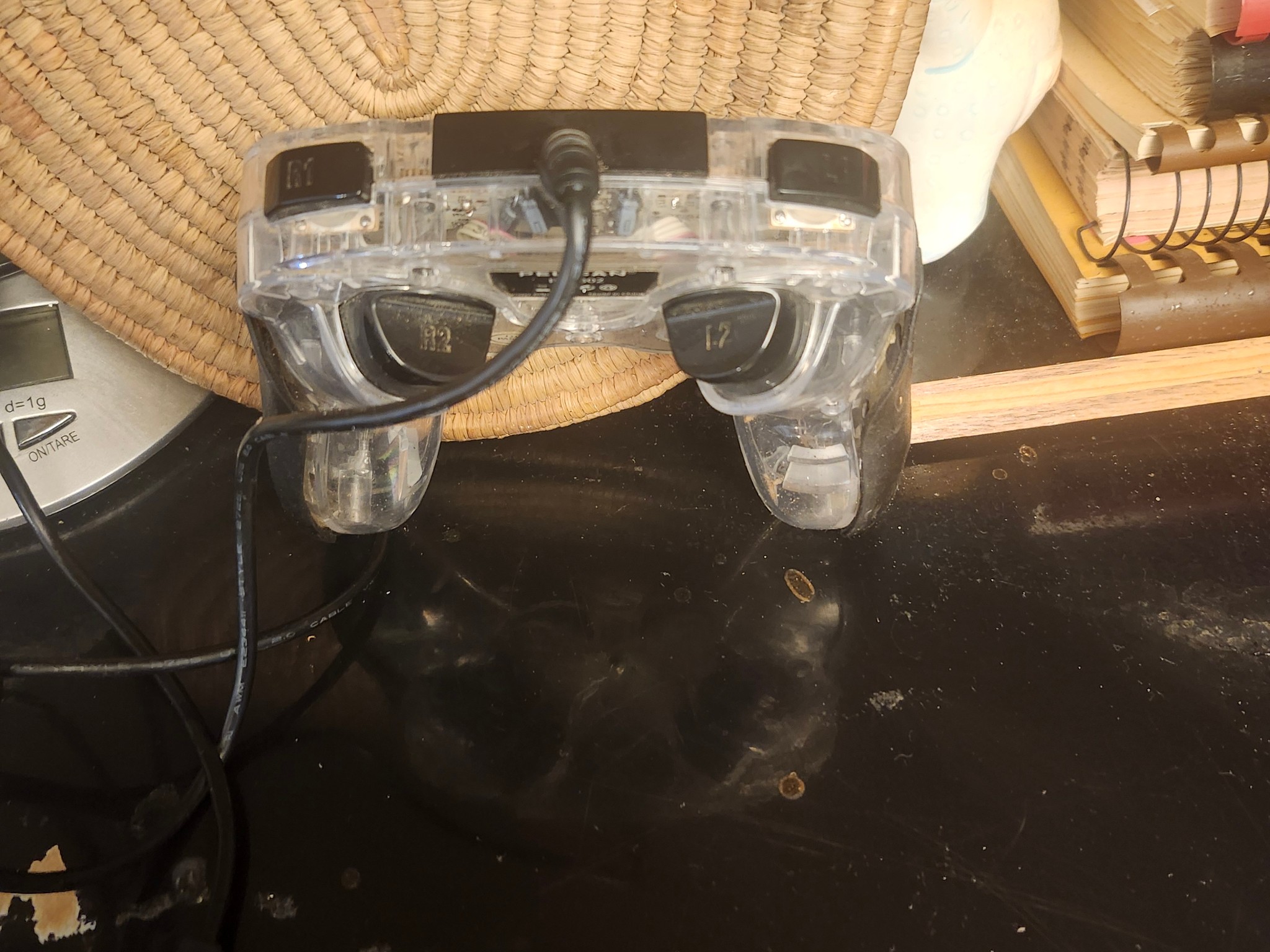 PS2 Pelican AfterGlow Wired Controller – Transparent Black