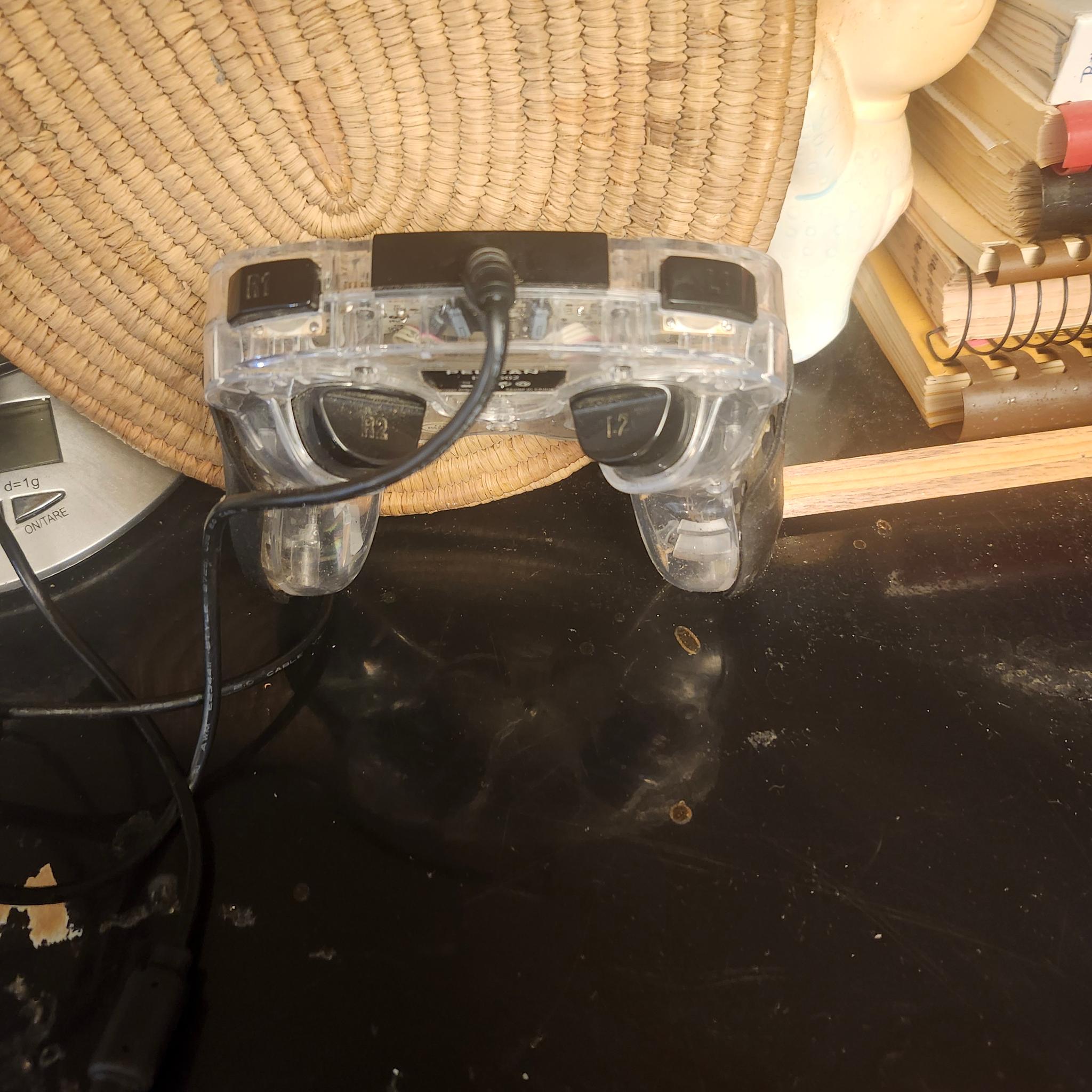 PS2 Pelican AfterGlow Wired Controller – Transparent Black