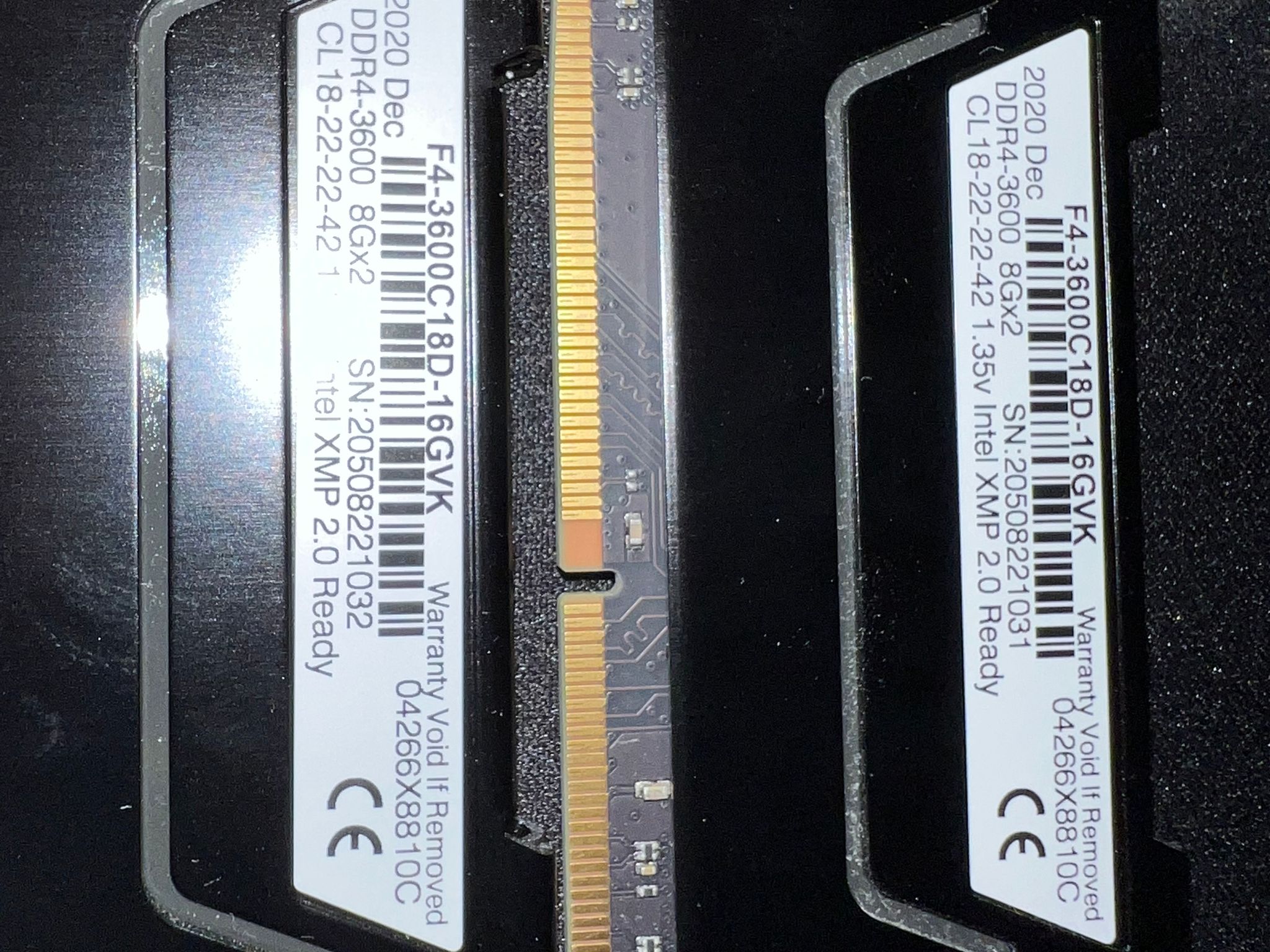 GSkill ripjaw 2x8 DDR4 3600mhz 