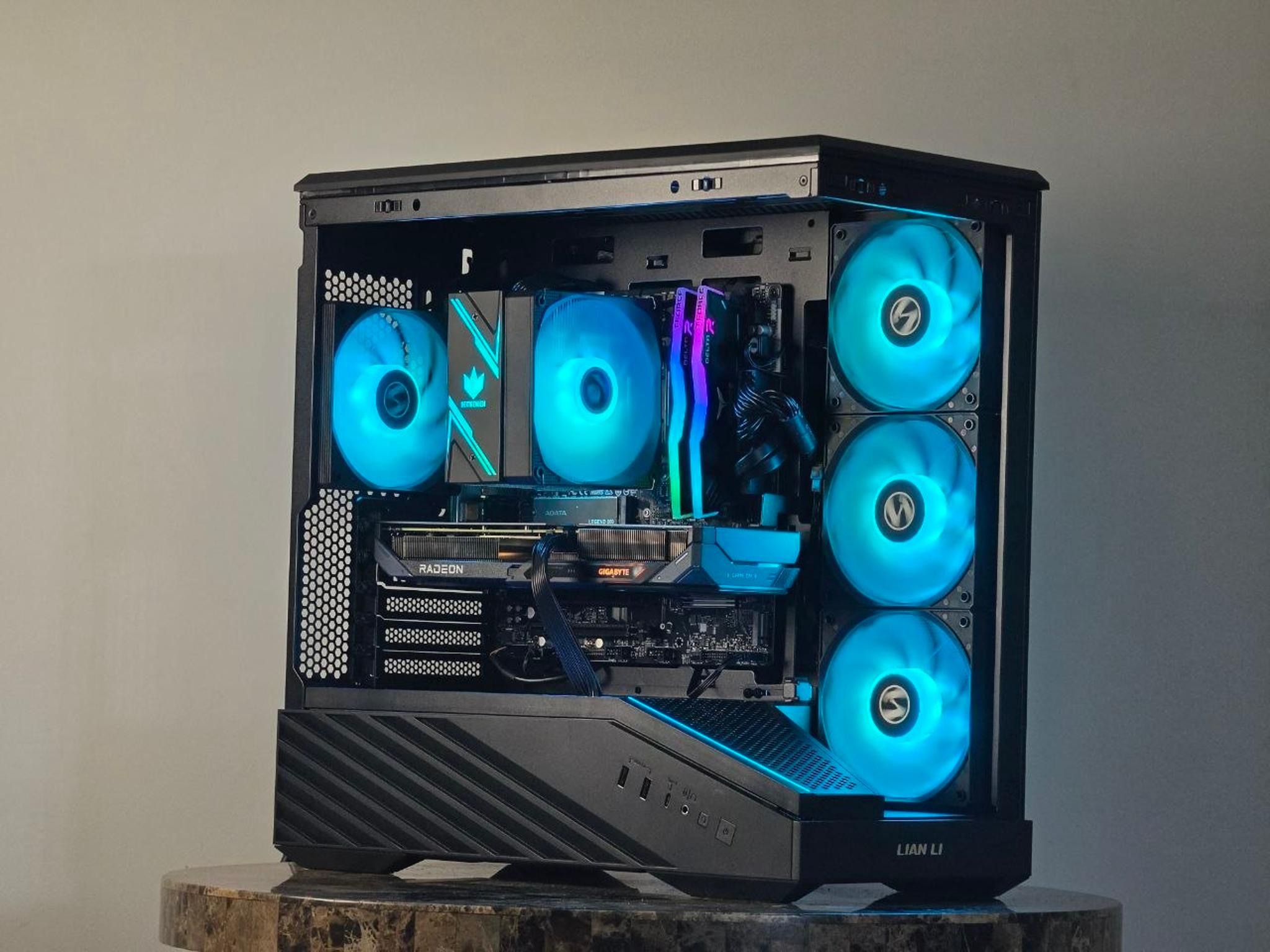 FREE SHIP 🖤🌈 Black RGB Gaming PC | RX 9060 XT 16 GB | AMD Ryzen 7 5700X | 1 TB NVME | 32 GB DDR4