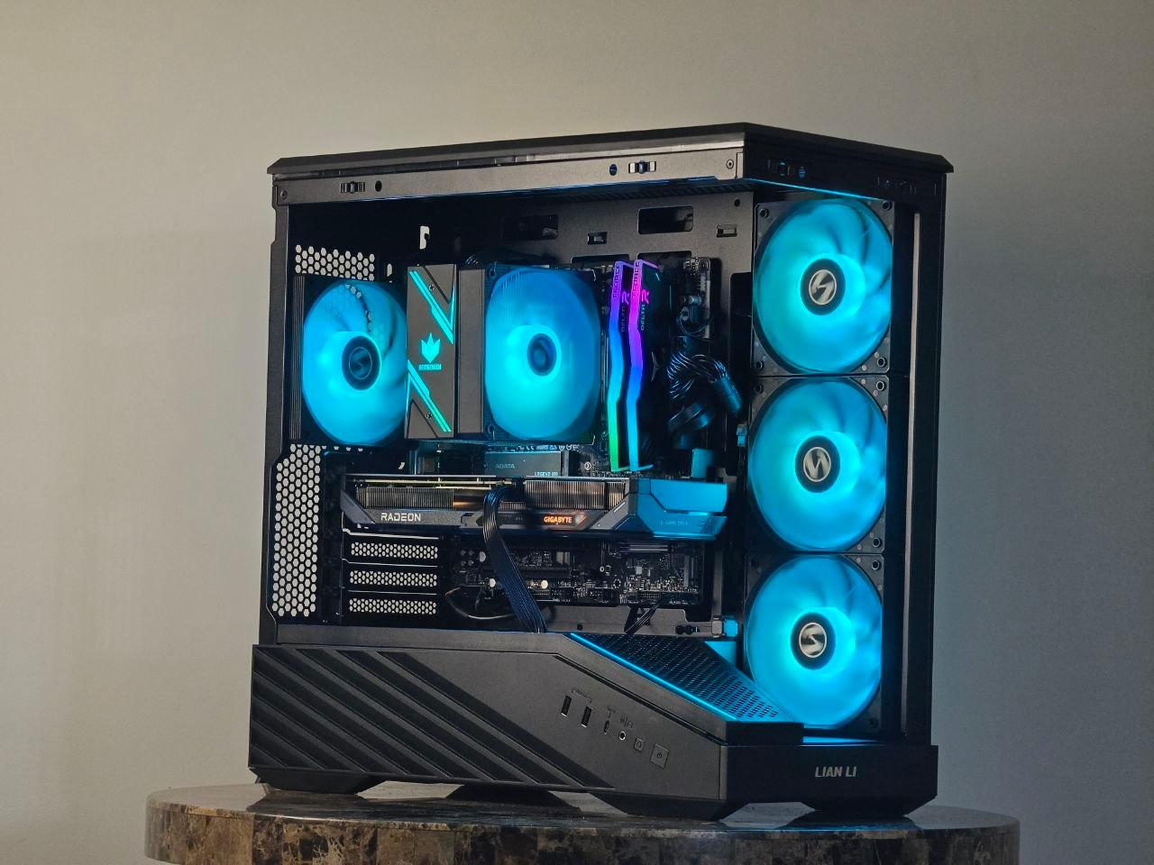 FREE SHIP 🖤🌈 Black RGB Gaming PC | RX 9060 XT 16 GB | AMD Ryzen 7 5700X | 1 TB NVME | 32 GB DDR4