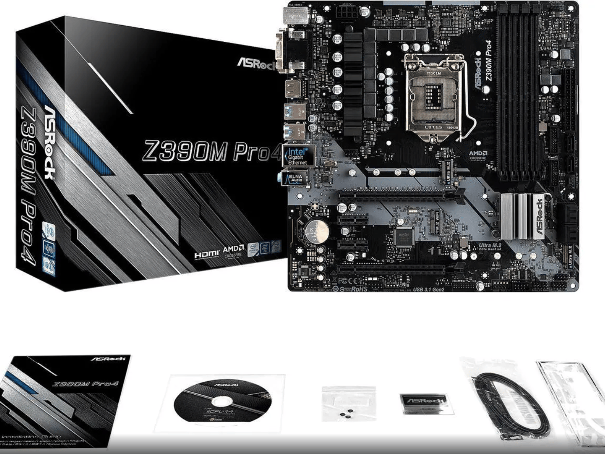 NEW ASRock Z390M Pro4 Intel Z390 LGA 1151 Micro ATX Motherboard