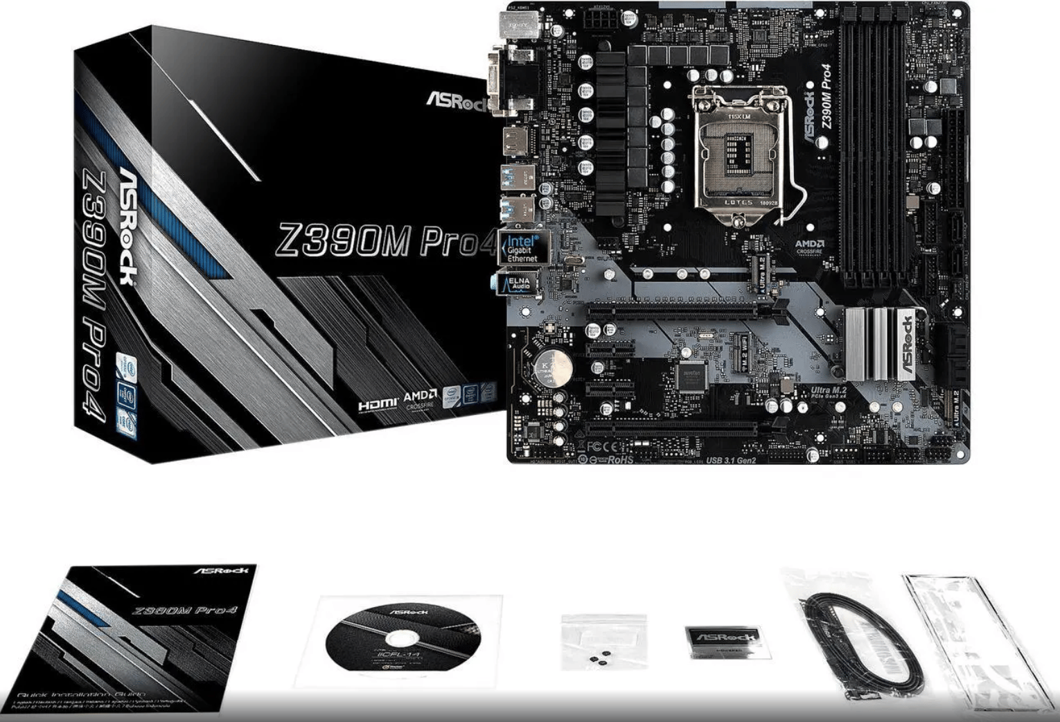 NEW ASRock Z390M Pro4 Intel Z390 LGA 1151 Micro ATX Motherboard
