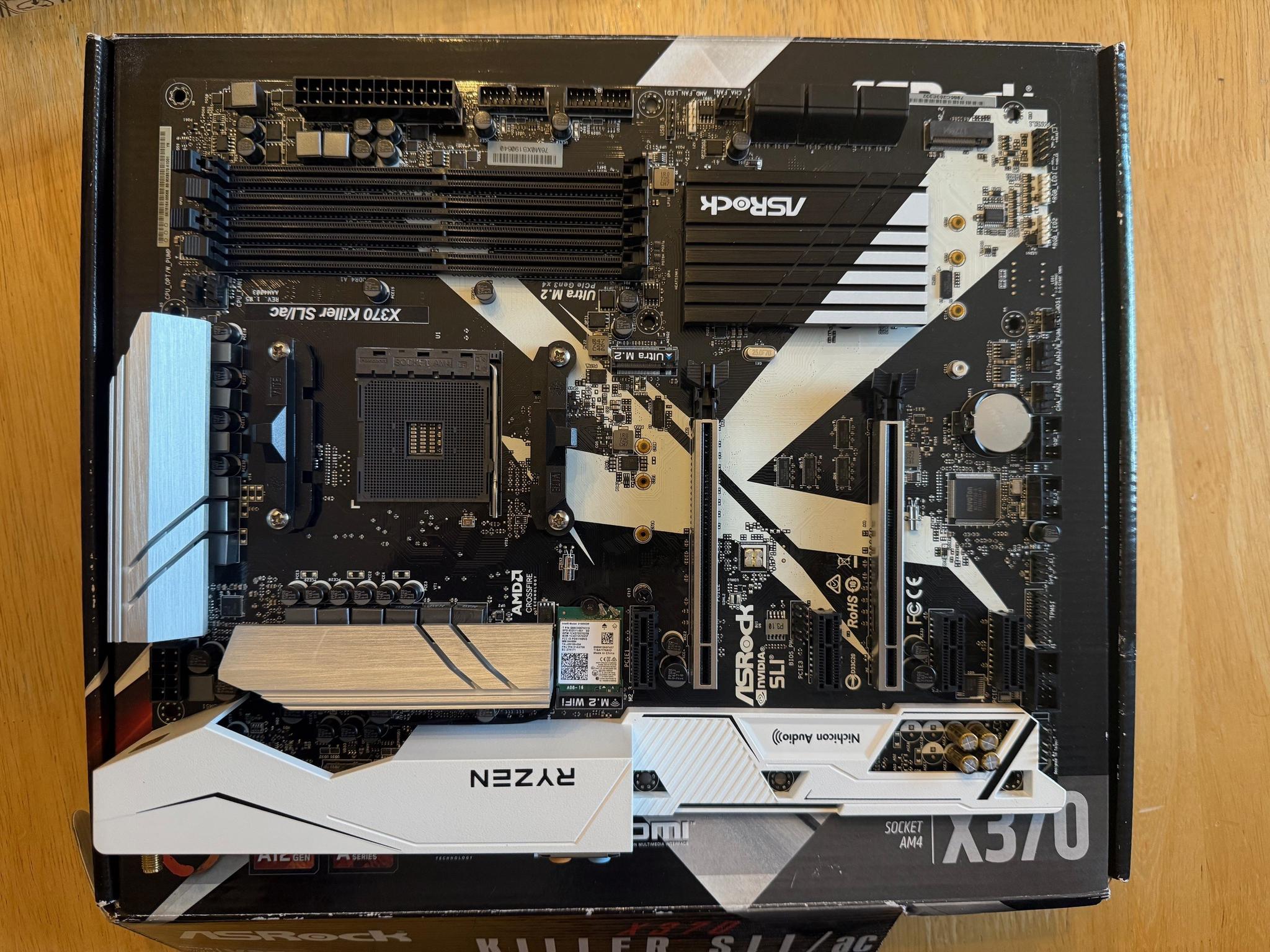ASRock X370KILLERSLIAC AMD, Motherboard Combo (32GB RAM Included)