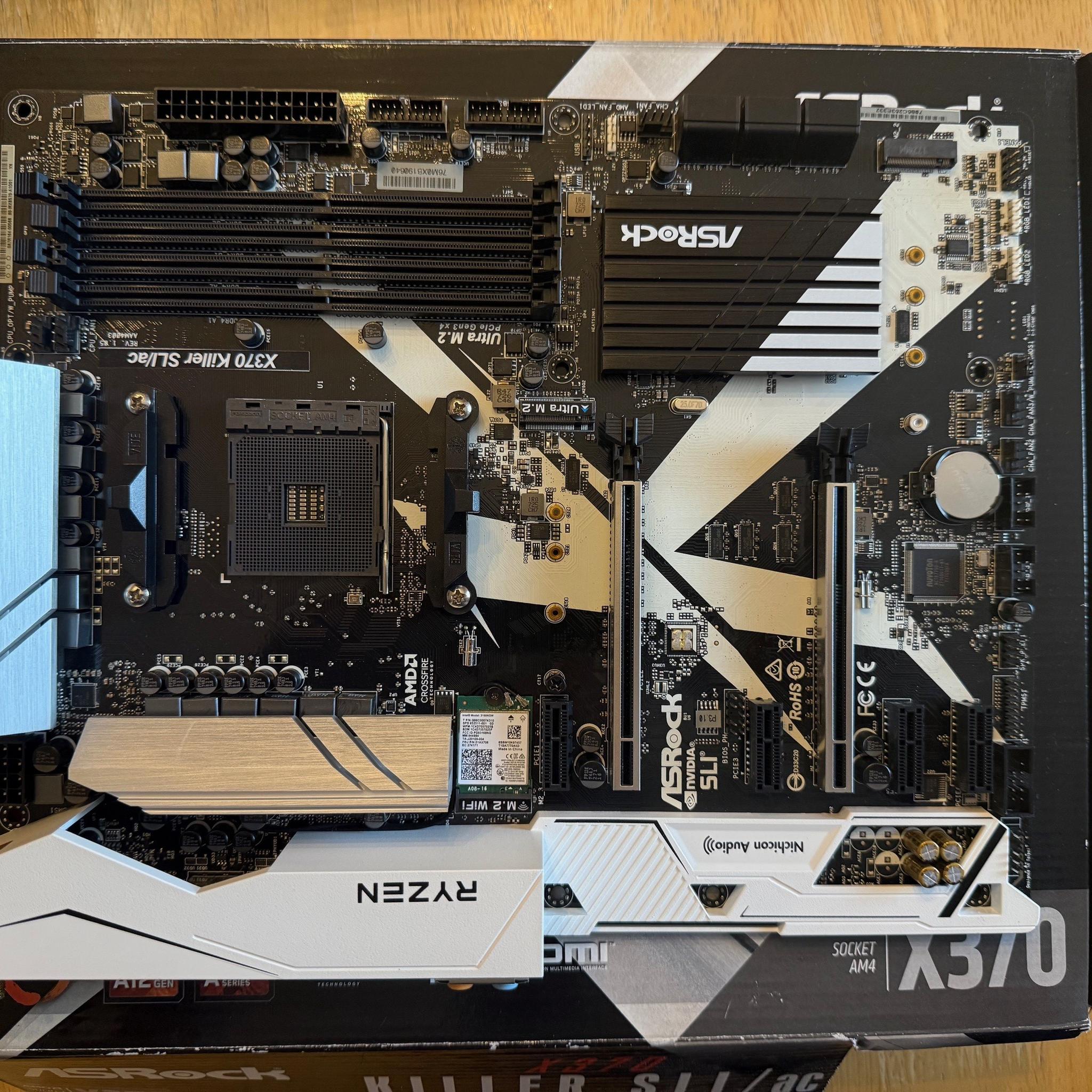 ASRock X370KILLERSLIAC AMD, Motherboard Combo (32GB RAM Included)
