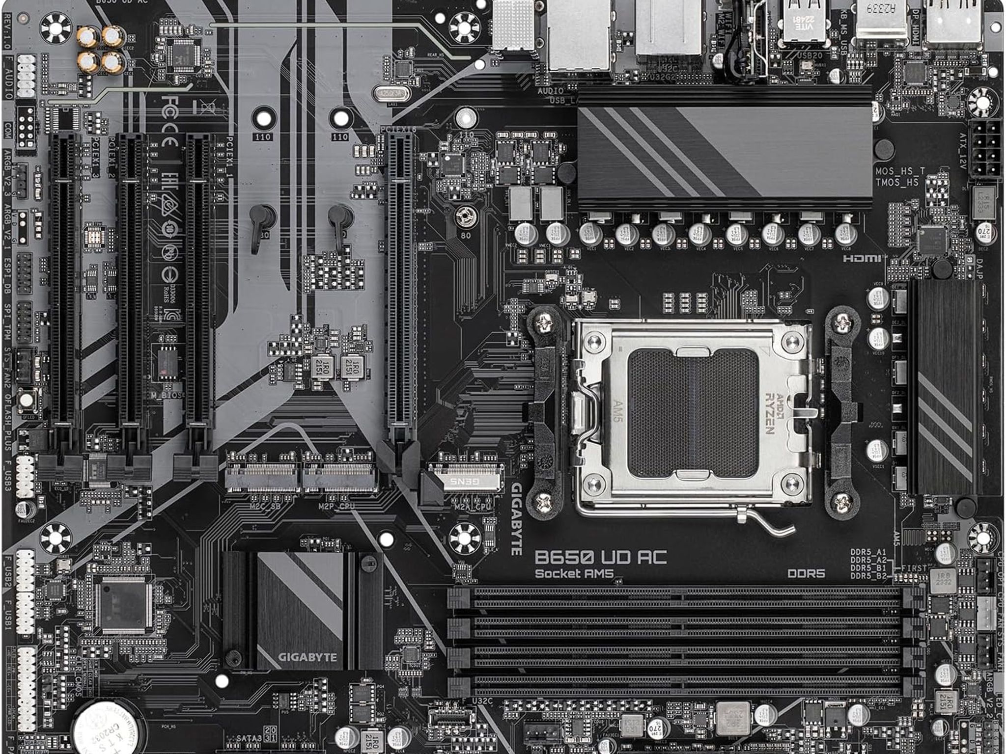 GIGABYTE B650 UD AC AMD AM5 B650 ATX M.2 Desktop Motherboard A