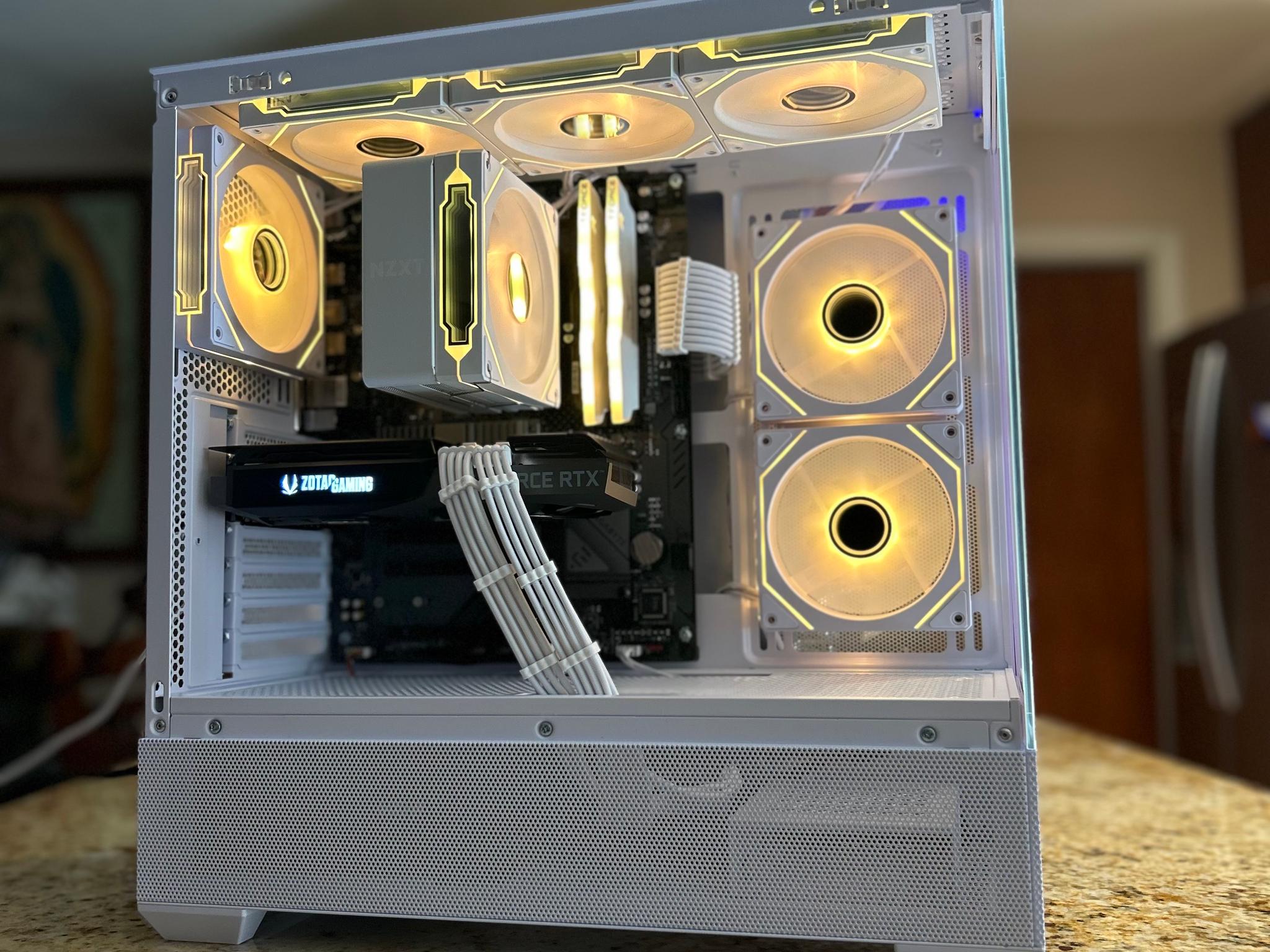 White 1080p/1440p Gaming PC | RTX 3070 | RYZEN 7 3700X | 16GB RAM | 1TB SSD | Wi-Fi + Blue...