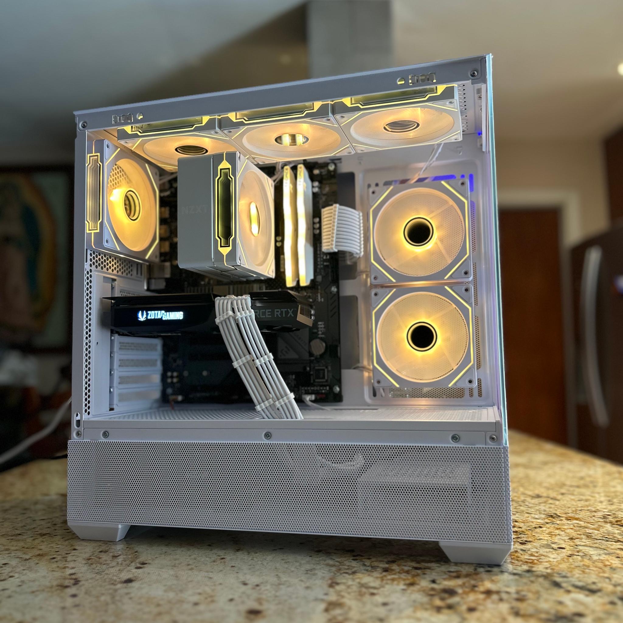 White 1080p/1440p Gaming PC | RTX 3070 | RYZEN 7 3700X | 16GB RAM | 1TB SSD | Wi-Fi + Blue...