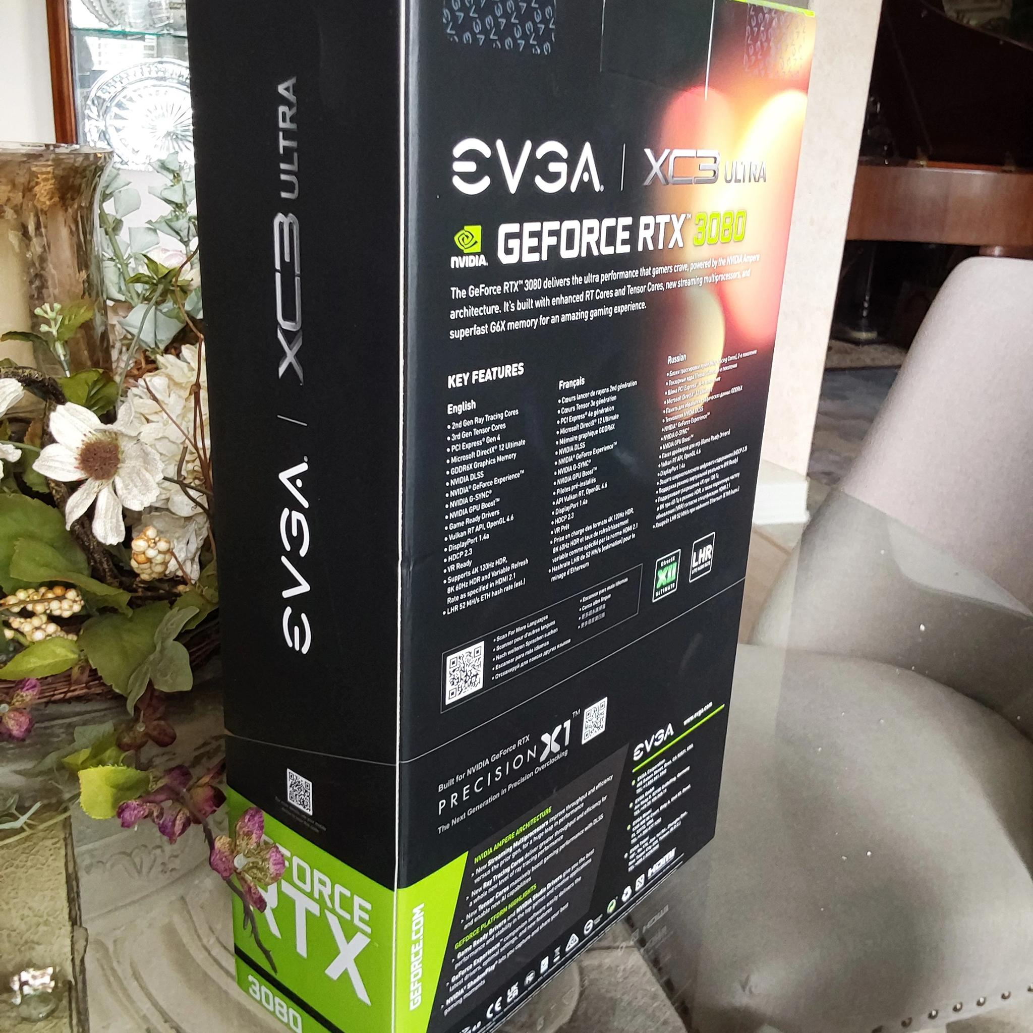 RARE! NEW WITH ORIGINAL FACTORY SEAL, EVGA GeForce RTX 3080 12GB OC XC3 ULTRA GAMING 12G-P5-4865-KL