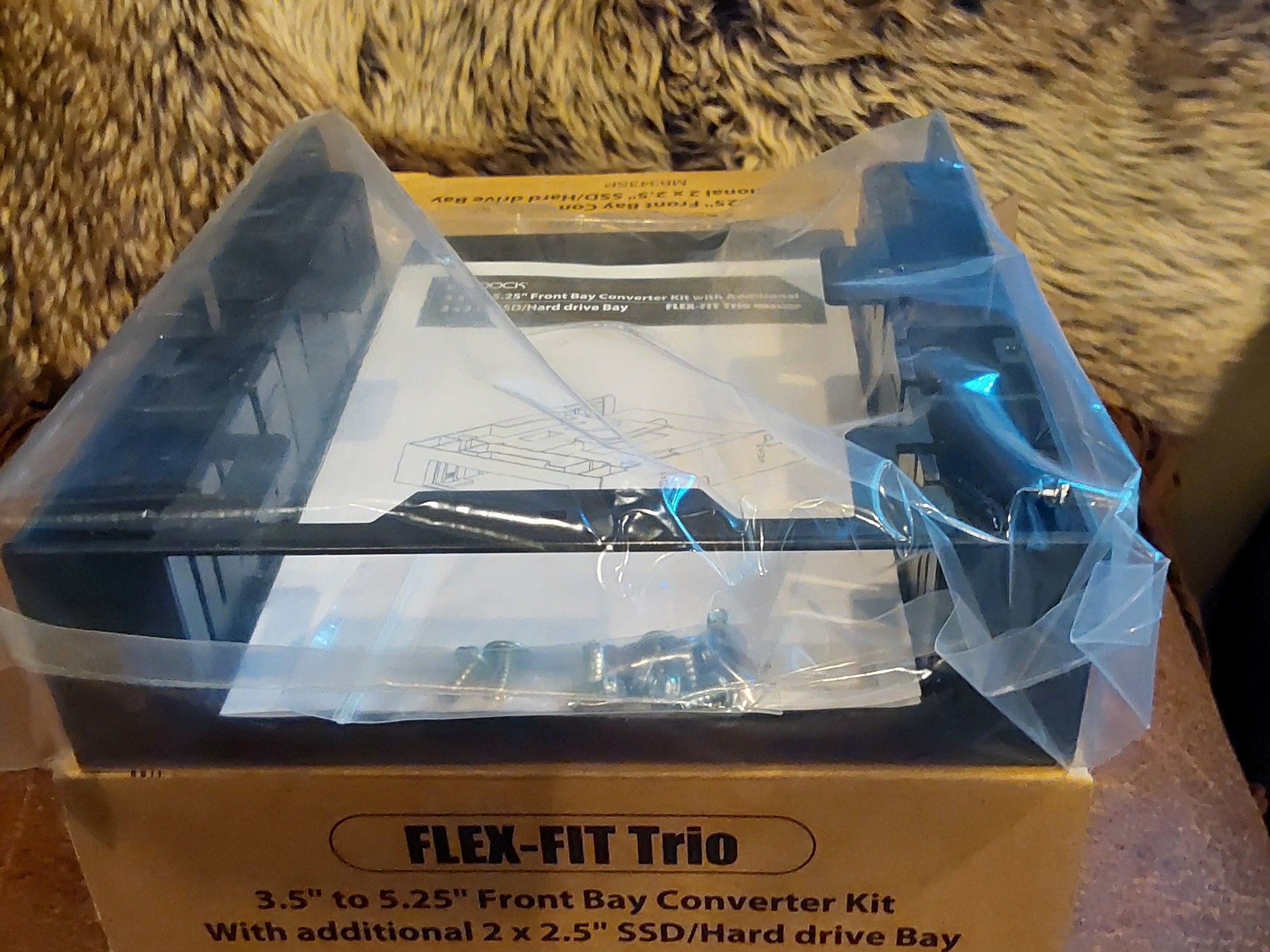 NEW ICY DOCK “FLEX-FIT TRIO” – 5.25” FRONT BAY CONVERTER ADAPTER BRACKET FOR 2.5” & 3.5” SSD/HDDs