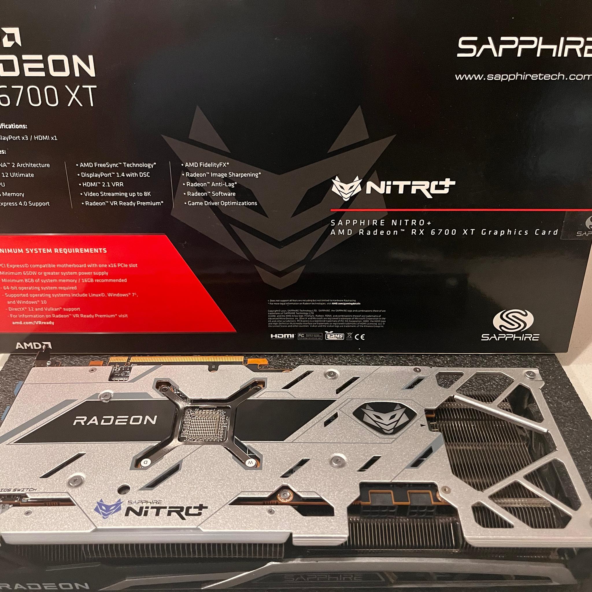 Sapphire Nitro AMD Radeon RX 6700 XT 12GB GDDR6