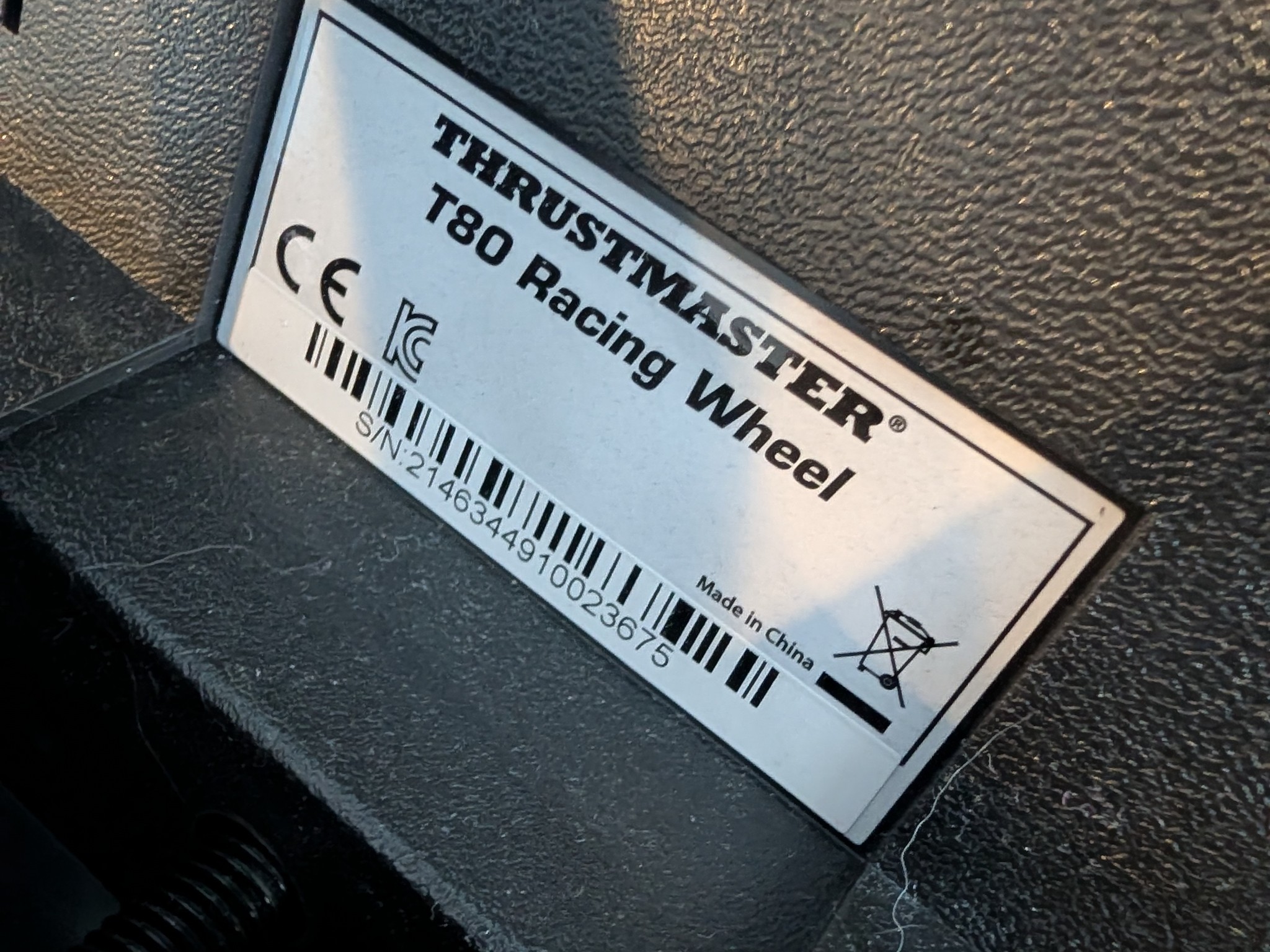 Thrust master T80 Racing wheel