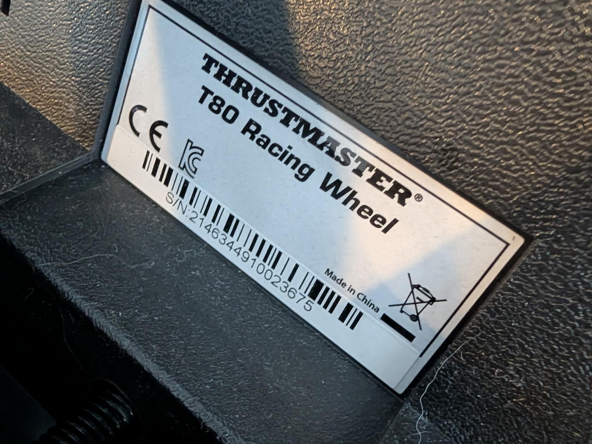 Thrust master T80 Racing wheel