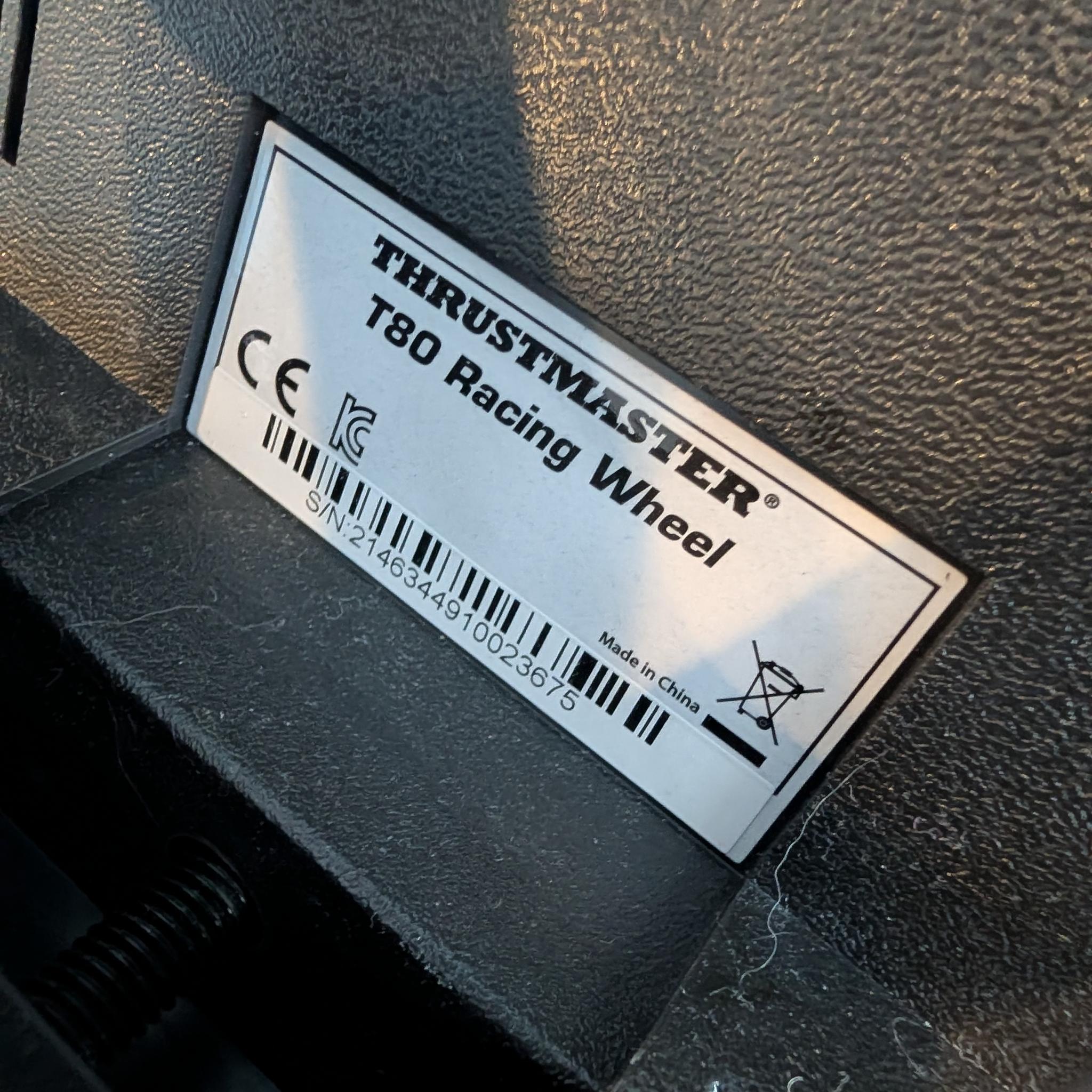 Thrust master T80 Racing wheel