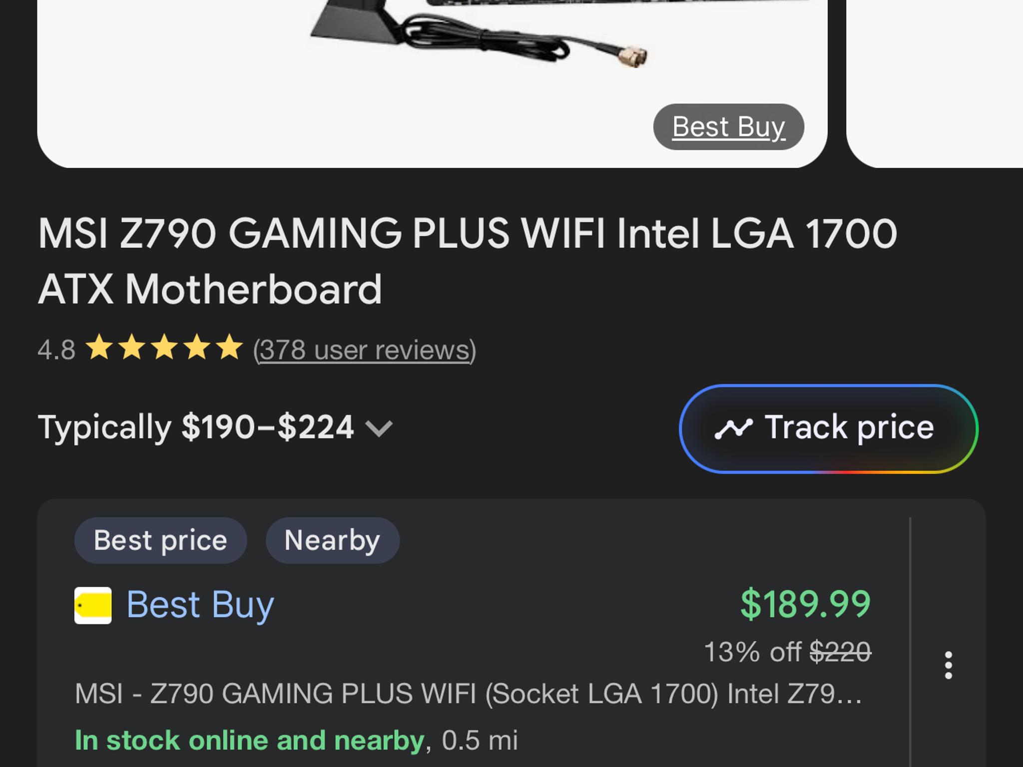 MSI z790 motherboard and i9 13900k