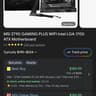 MSI z790 motherboard and i9 13900k