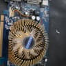 box of older graphics cards.