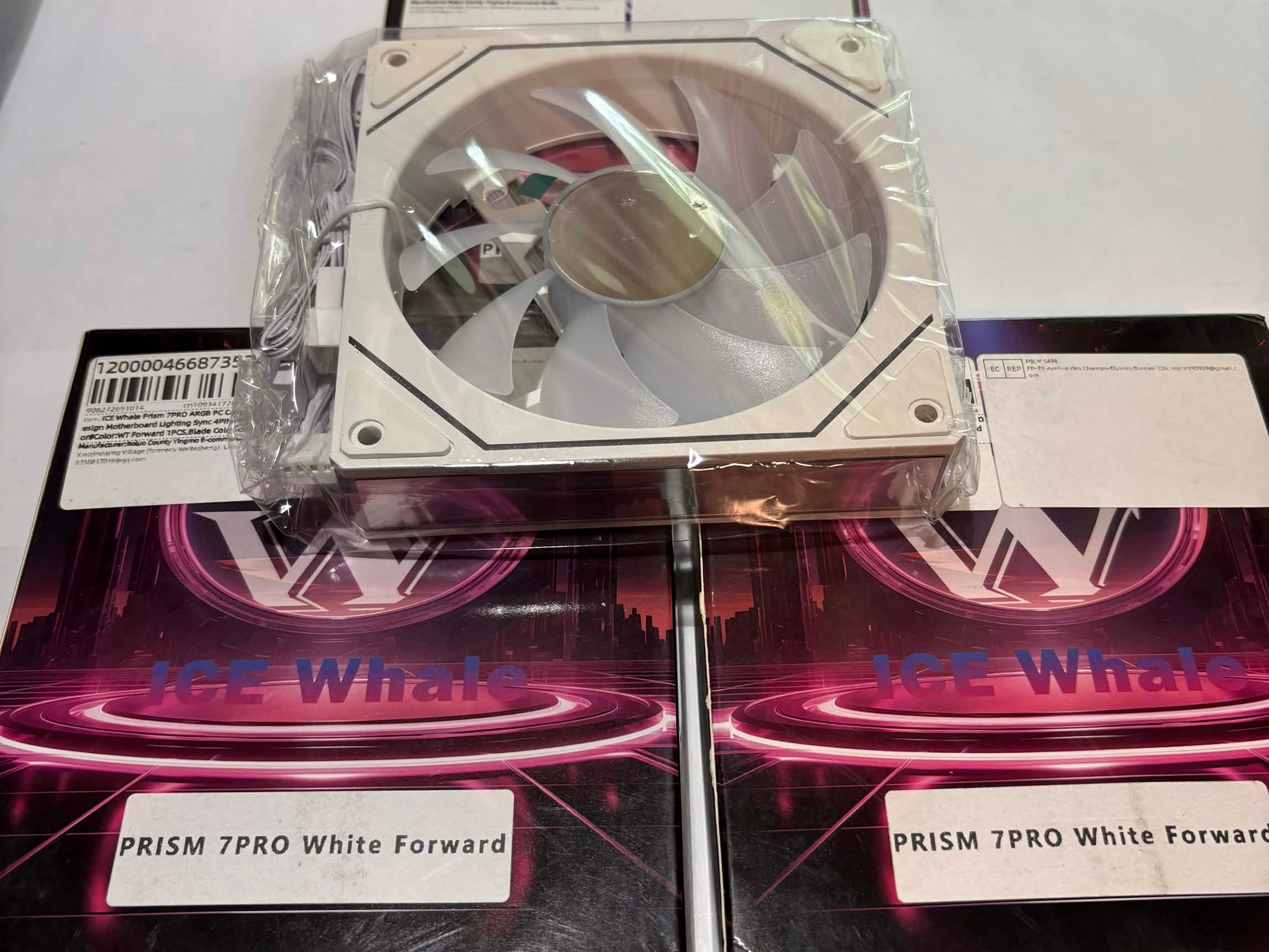 ICE Whale Prism 7 PRO White Forward ARGB PWM Fans – 3 Pack
