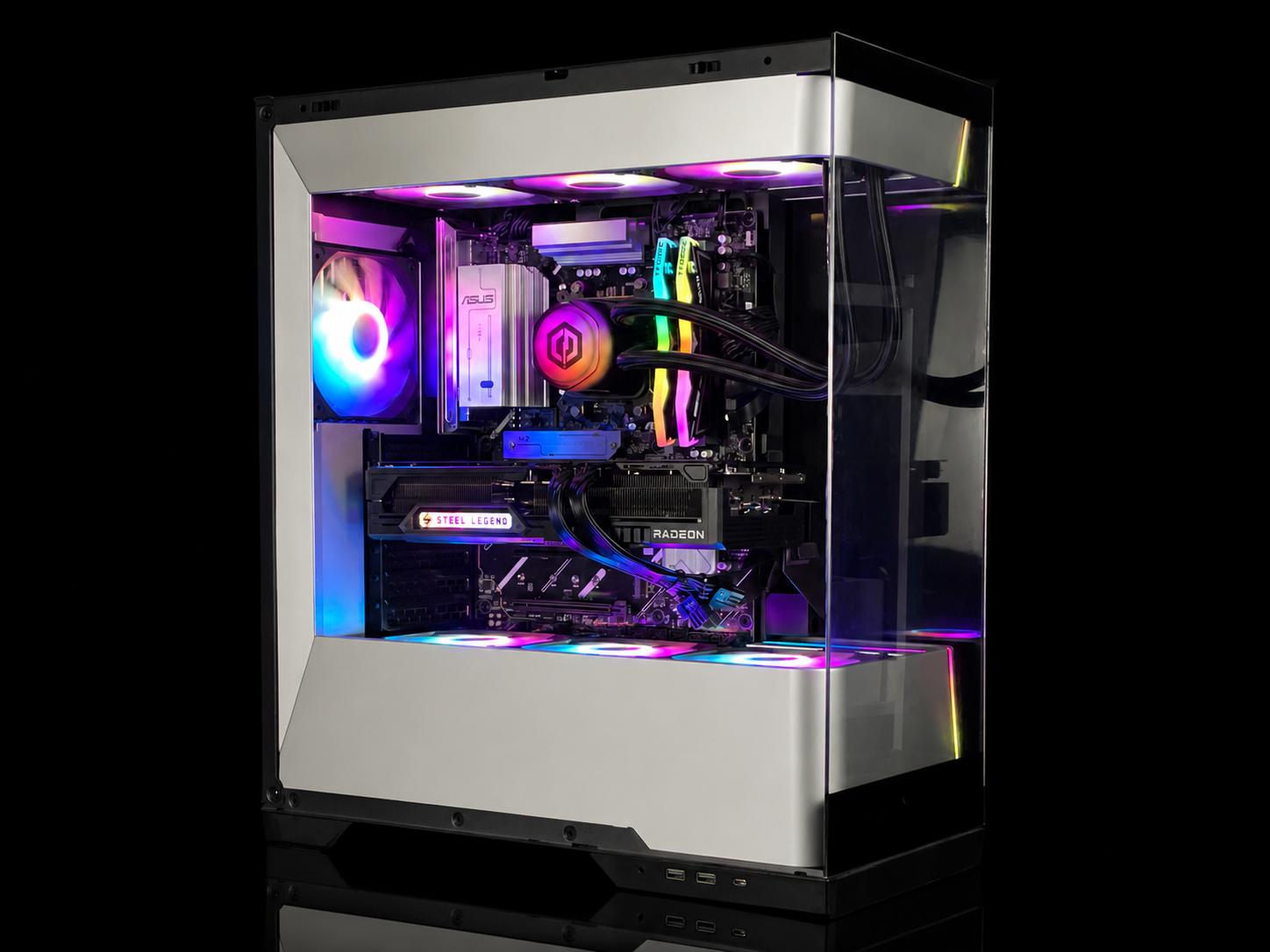 ⚪⚡ IRONCLAD XL Gaming PC | RX 9070 XT | Ryzen 7 7800x3D | 32GB | 2TB SSD | WiFi + BT | FREE SHIP