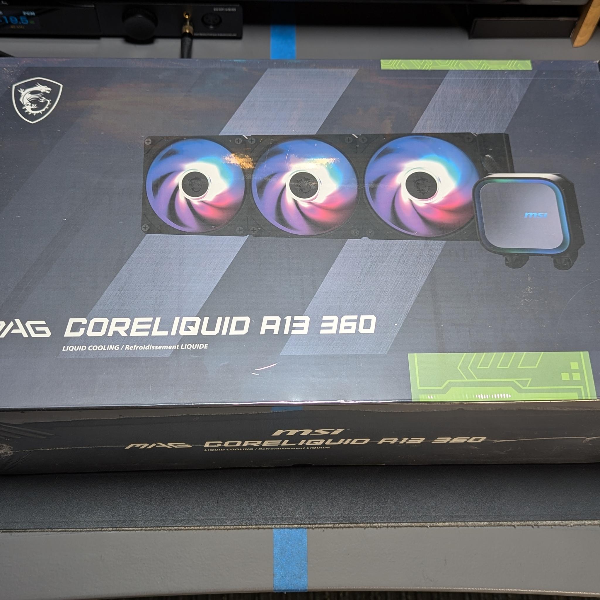MSI MAG Coreliquid A13 360 Black AIO ARGB Liquid Cooling w/ 360mm Radiator - LGA 1700/1851/AM5/AM4